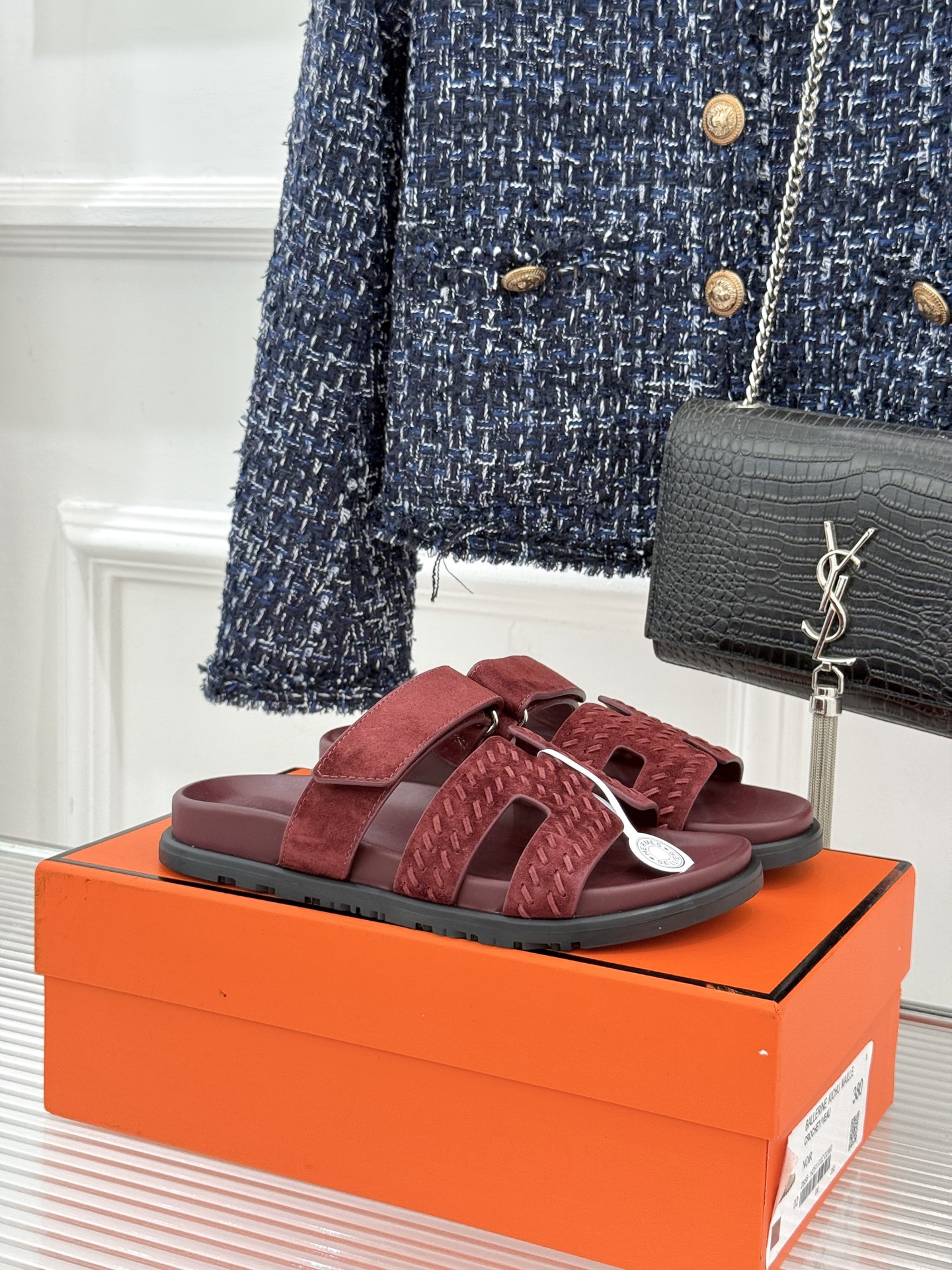 Hermès Herme* 二舅魔术贴H拖鞋