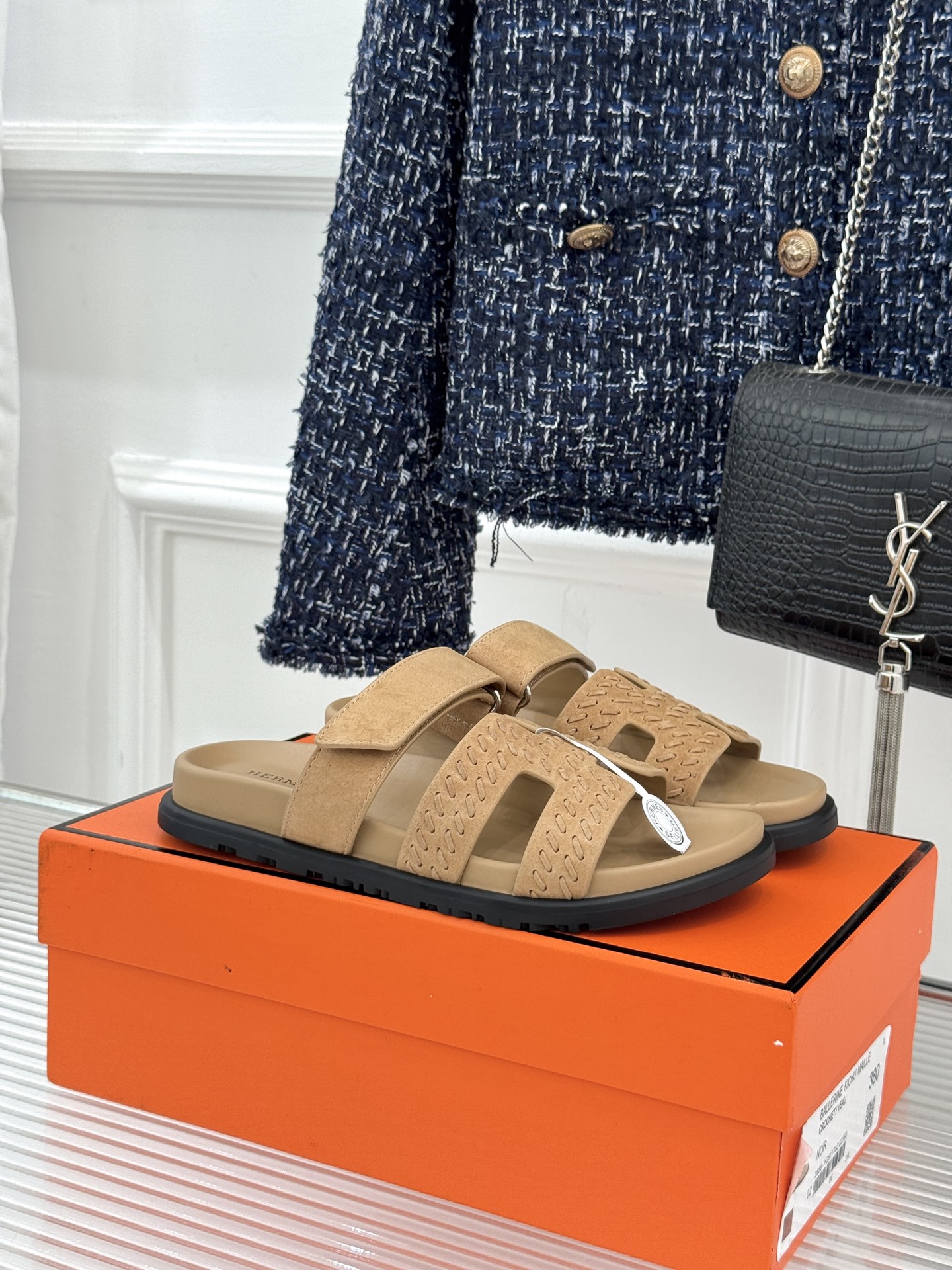 Hermès Herme* 二舅魔术贴H拖鞋