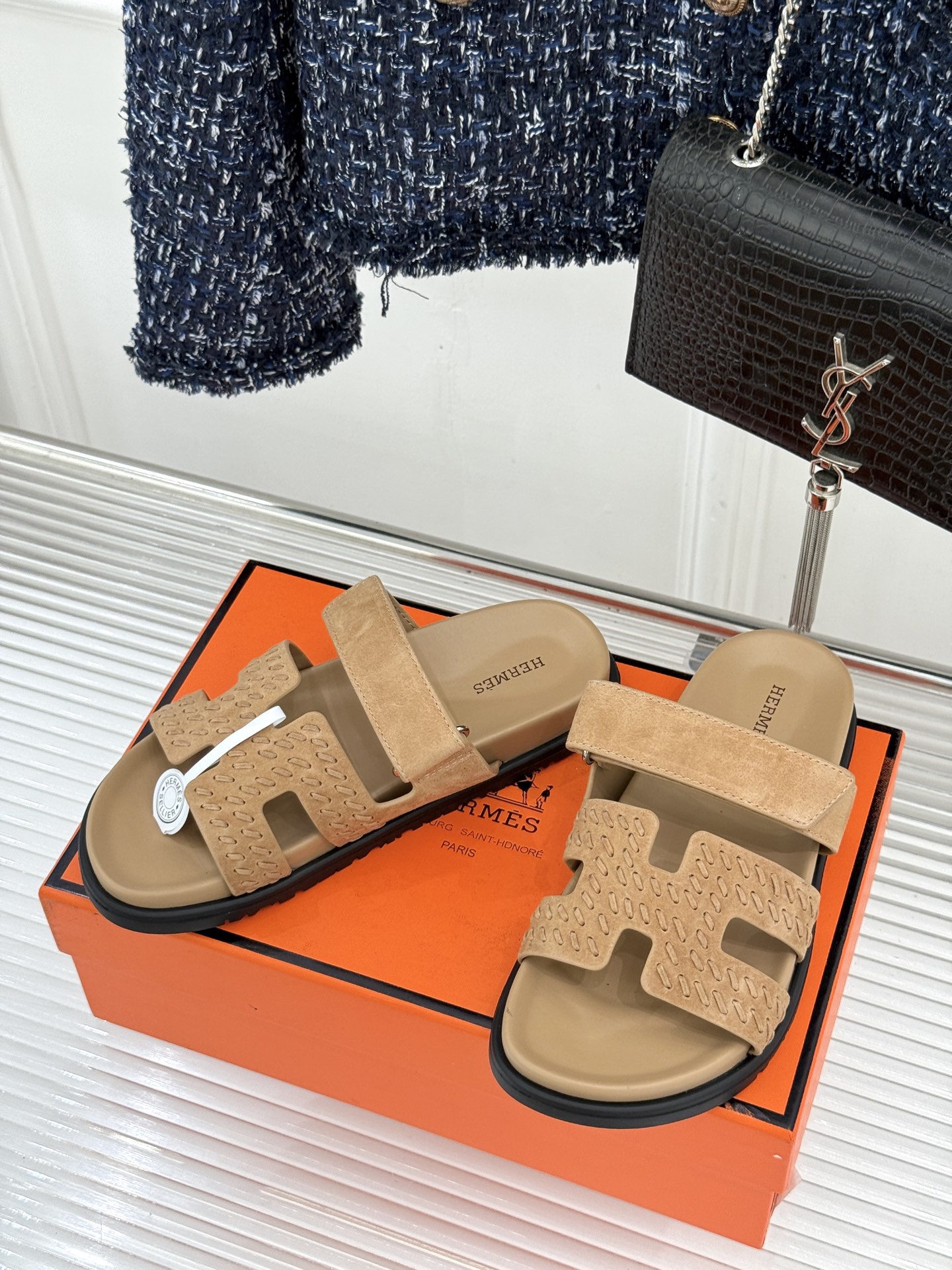 Hermès Herme* 二舅魔术贴H拖鞋