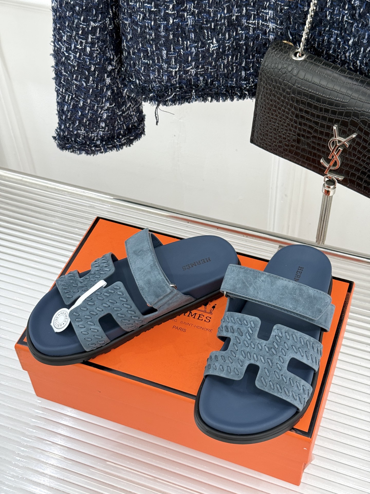 Hermès Herme* 二舅魔术贴H拖鞋