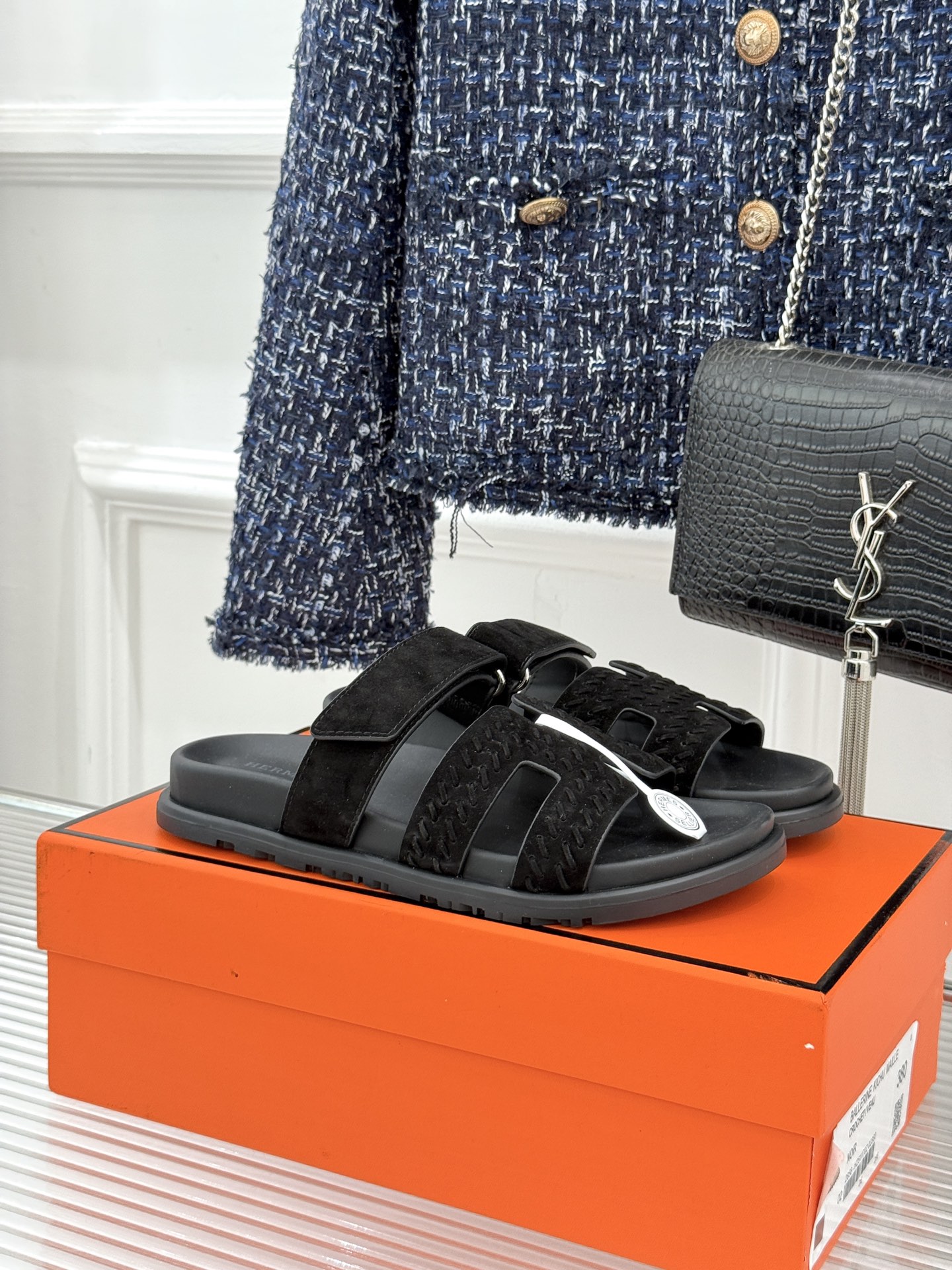 Hermès Herme* 二舅魔术贴H拖鞋