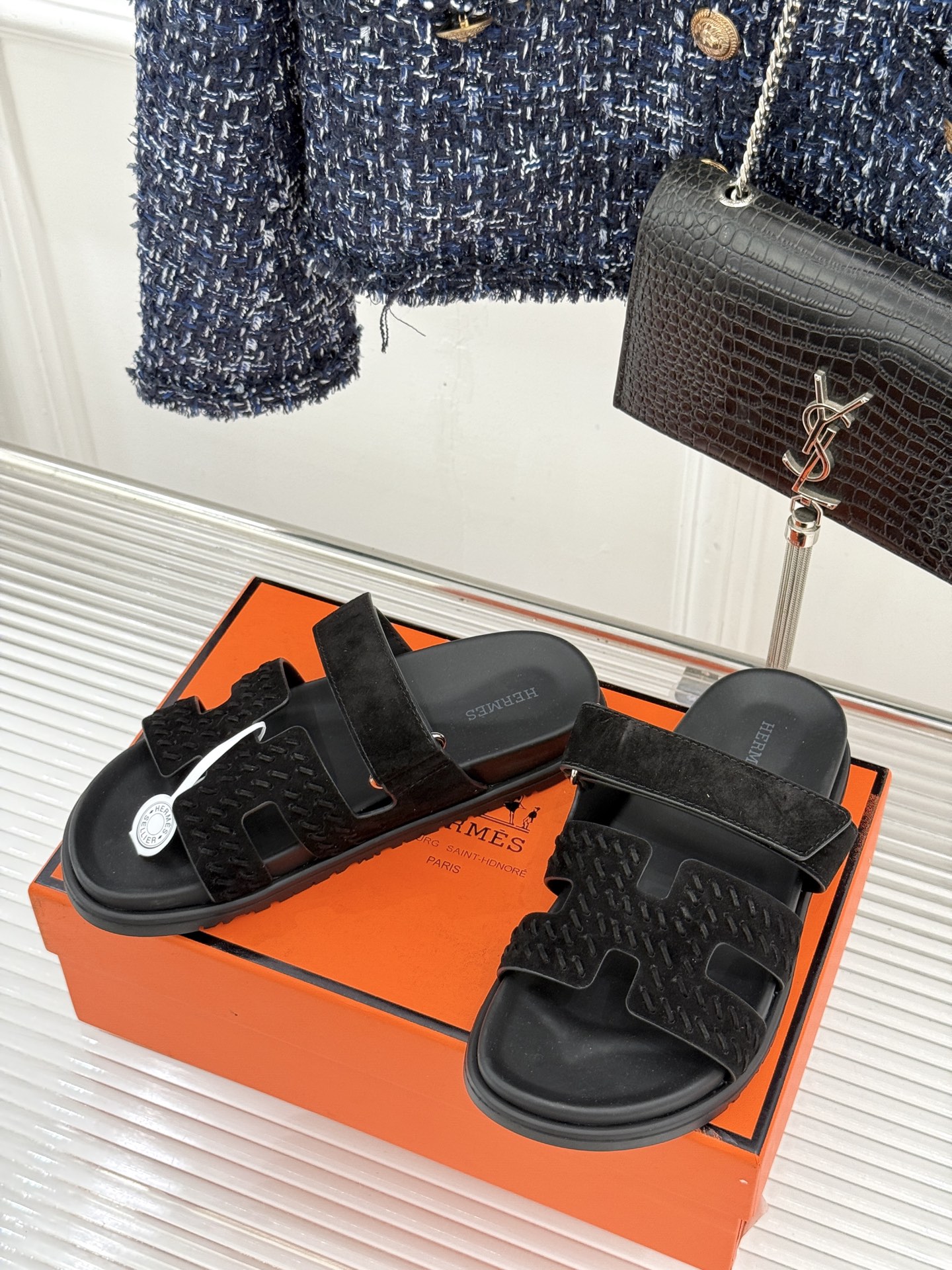Hermès Herme* 二舅魔术贴H拖鞋