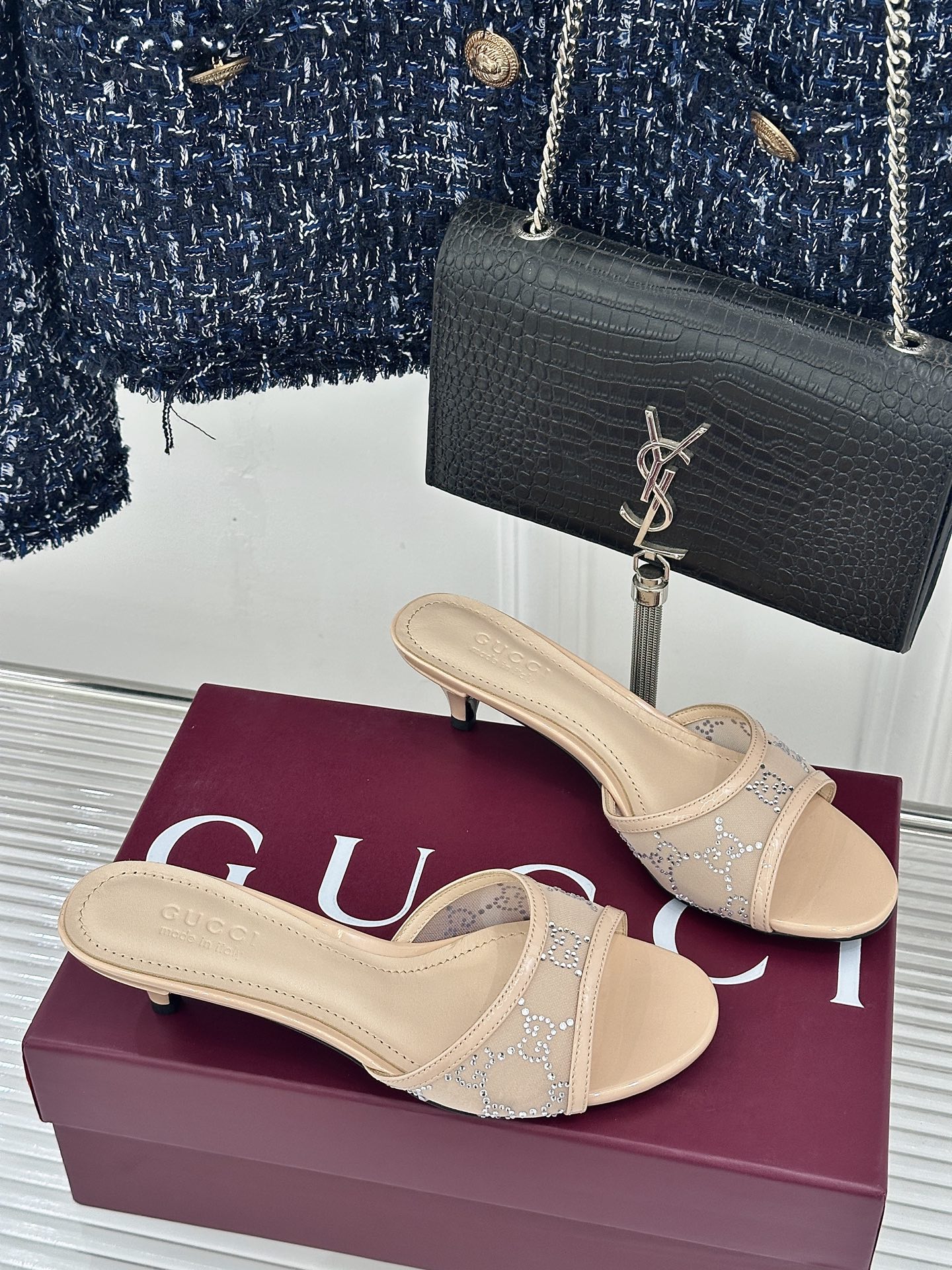 Gucci Gucci/古驰26WF新品网纱水钻