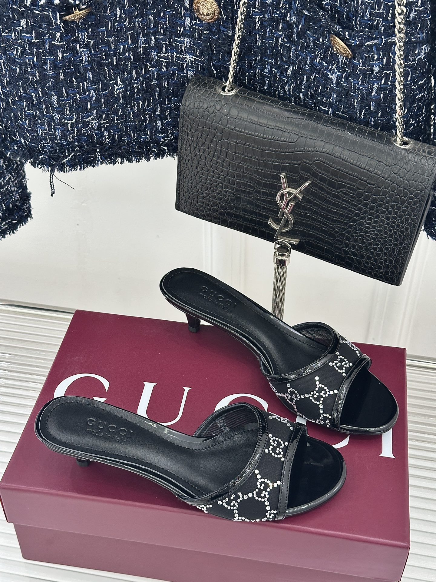 Gucci Gucci/古驰26WF新品网纱水钻