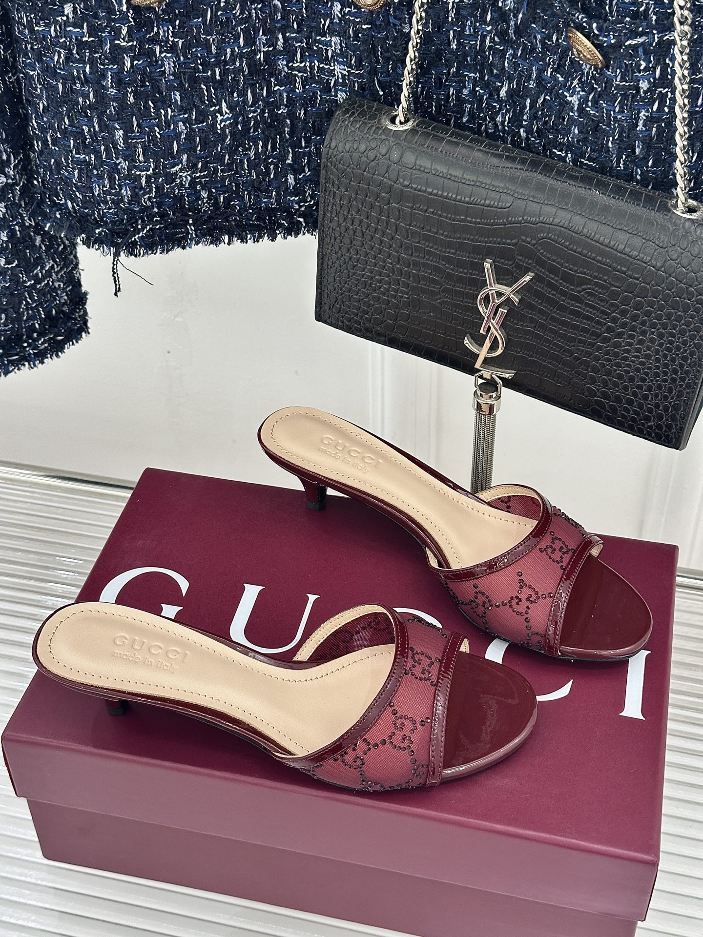 Gucci Gucci/古驰26WF新品网纱水钻