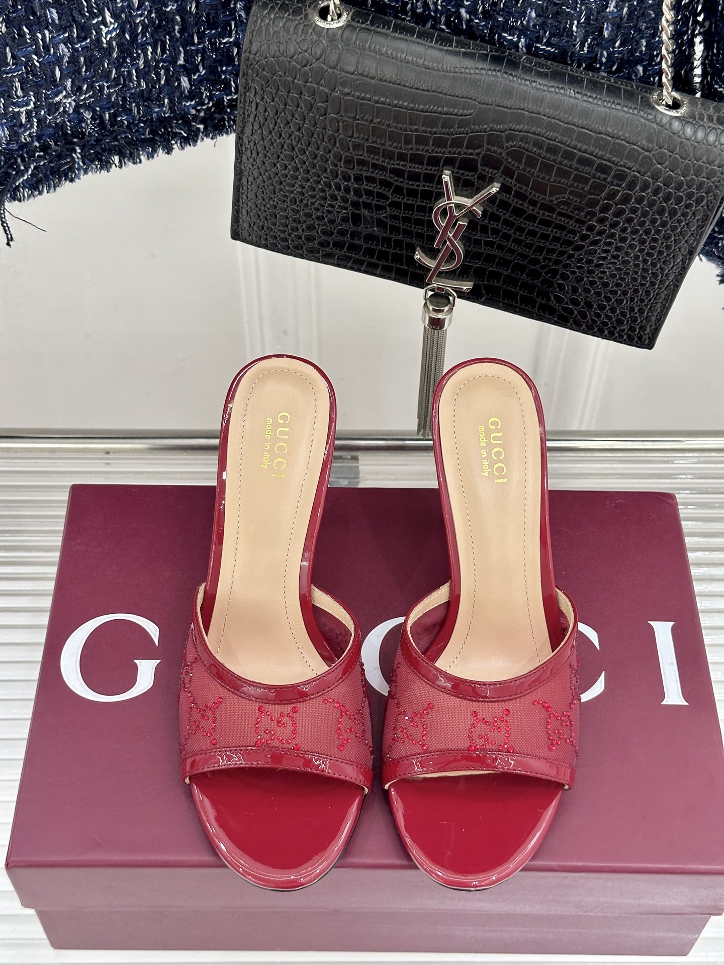 Gucci Gucci/古驰26WF新品网纱水钻