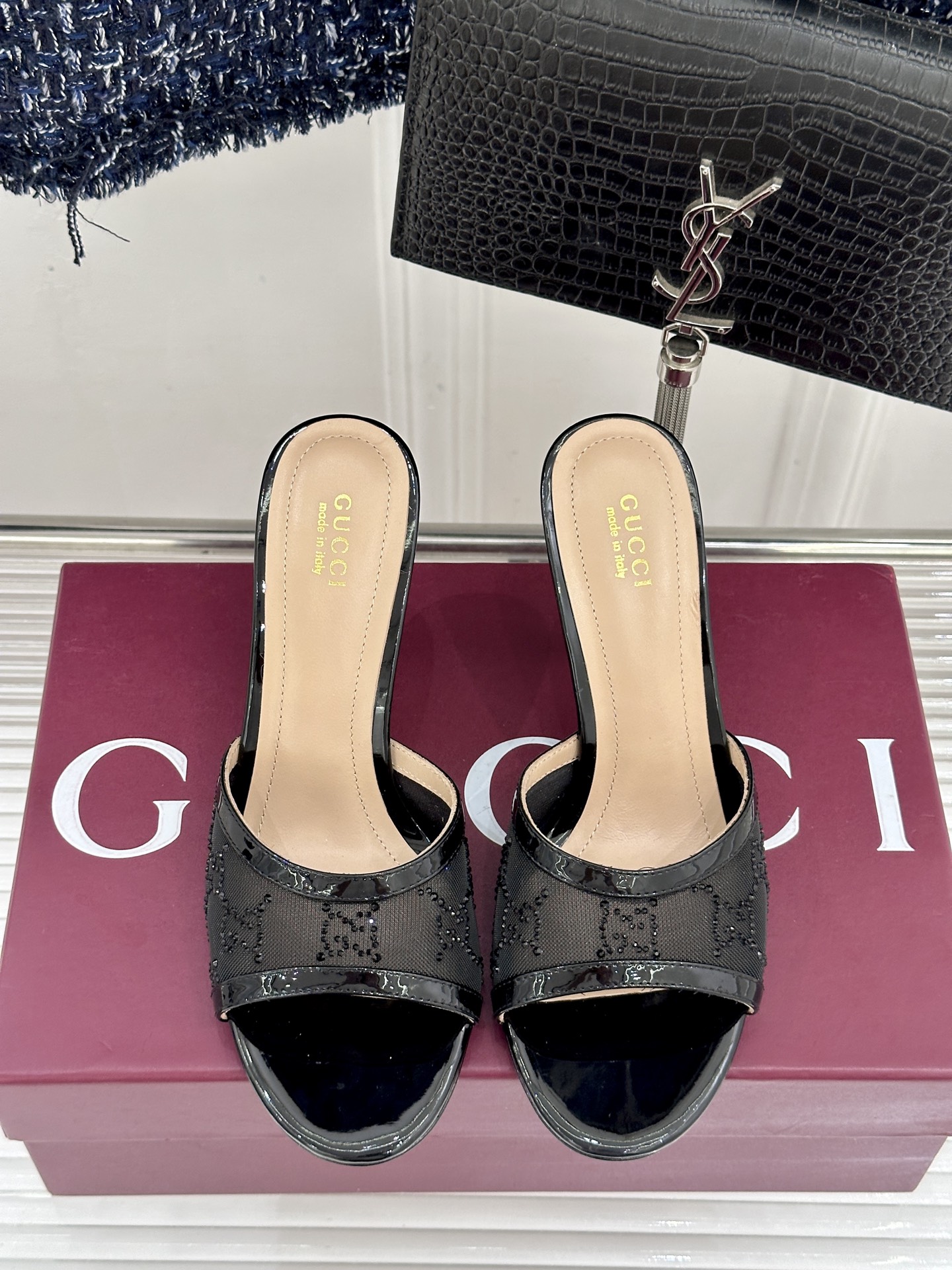 Gucci Gucci/古驰26WF新品网纱水钻