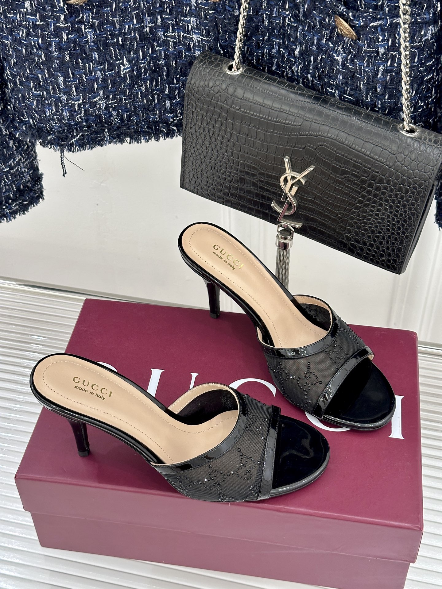 Gucci Gucci/古驰26WF新品网纱水钻