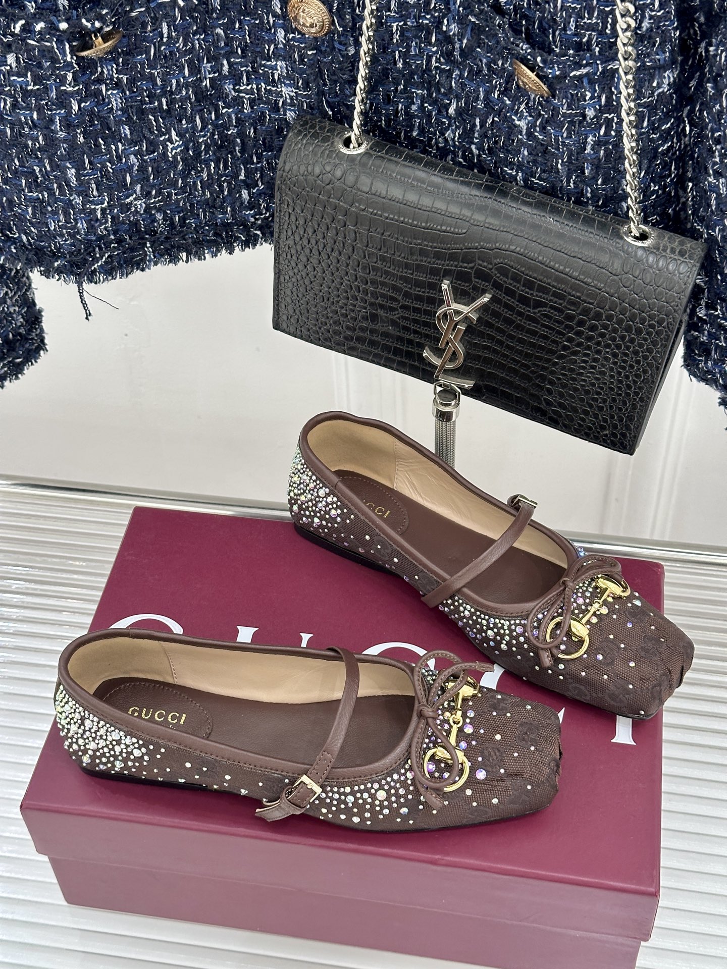 Gucci Gucci/古驰26WF新品马衔扣蝴蝶结