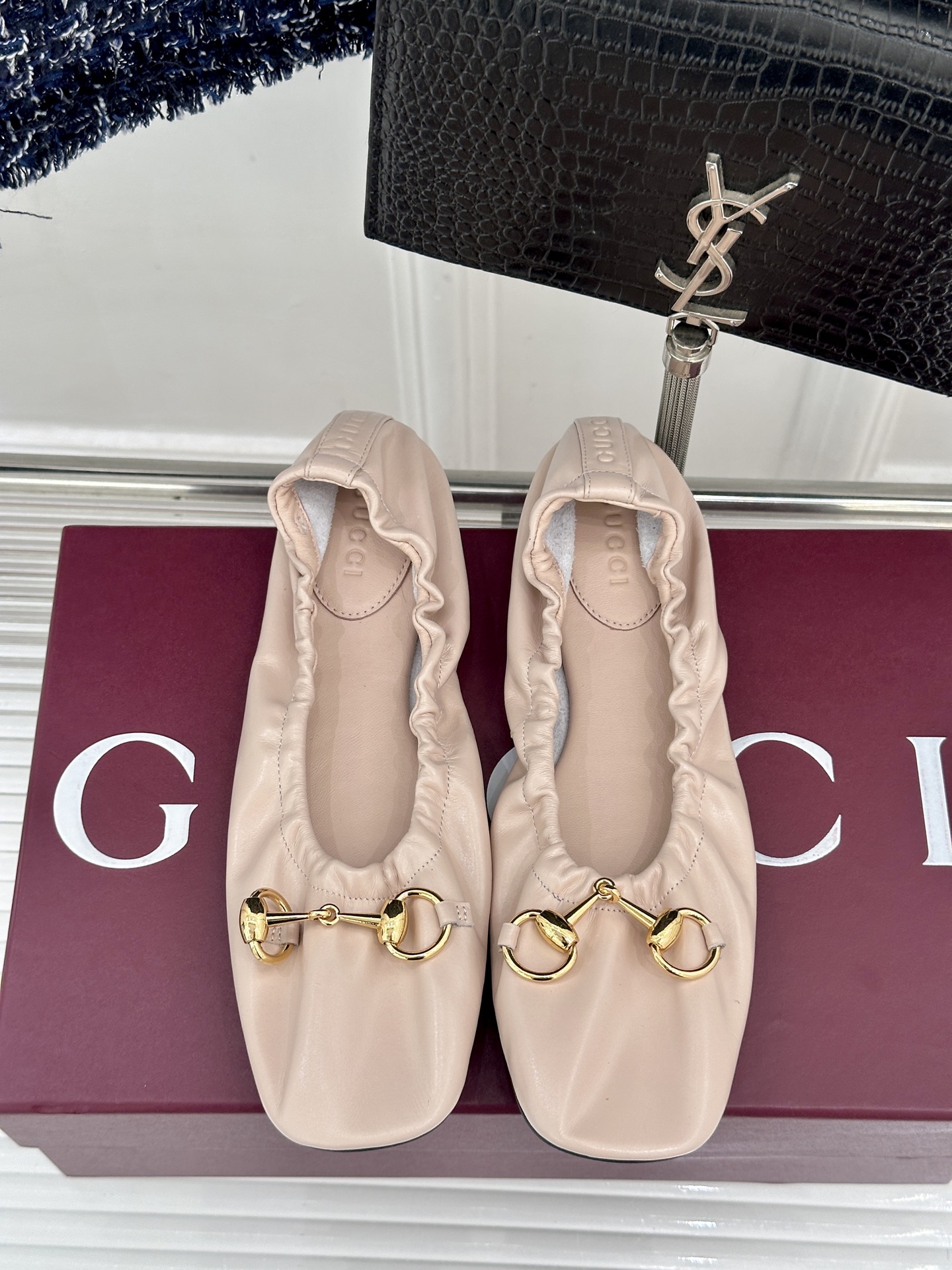 Gucci/古驰26WF新品马衔扣奶奶鞋芭蕾舞鞋将品牌经典底蕴与现代舒适美学甄选顶级小羊皮  质地软糯细