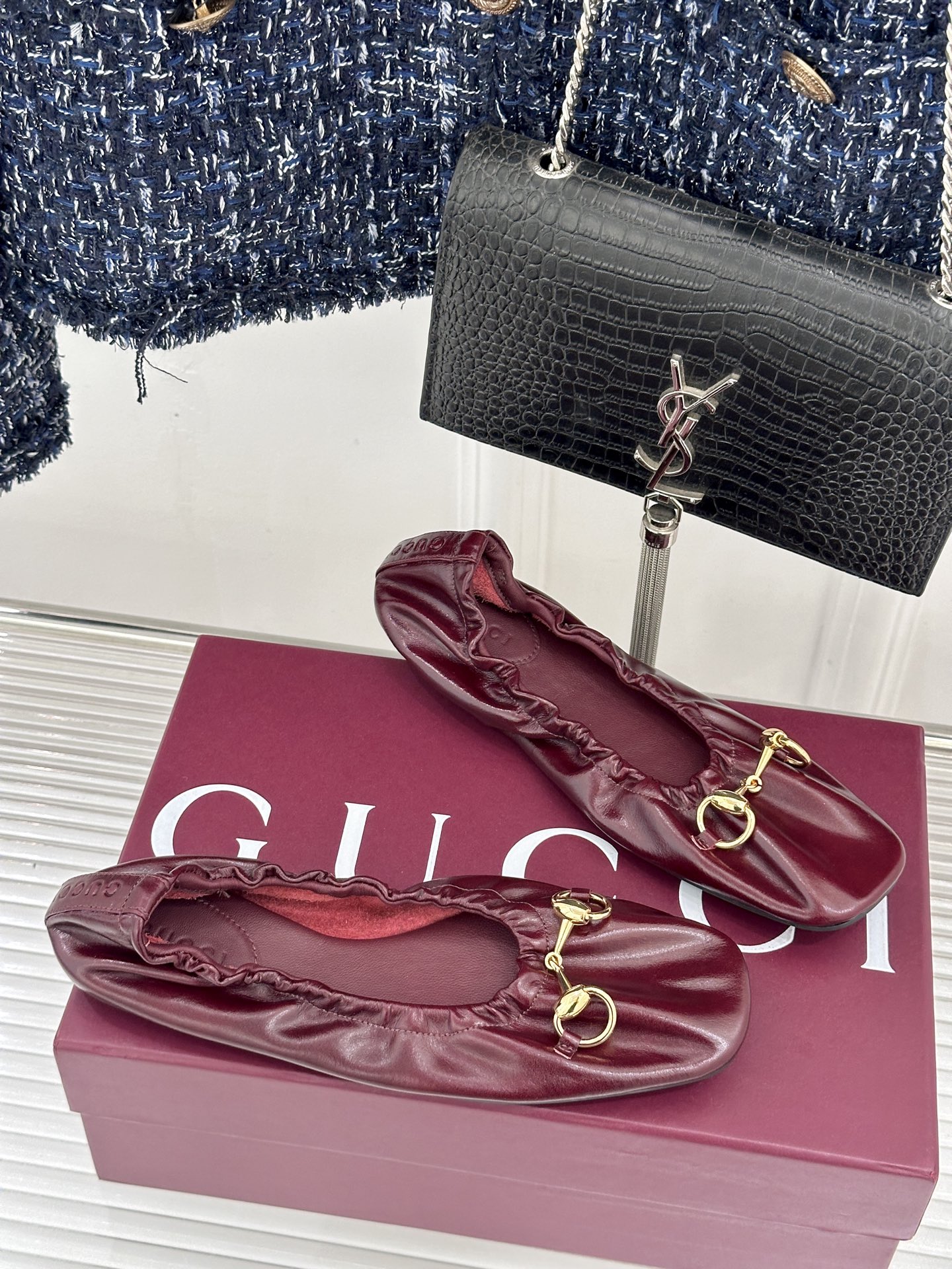 Gucci/古驰26WF新品马衔扣奶奶鞋芭蕾舞鞋将品牌经典底蕴与现代舒适美学甄选顶级小羊皮  质地软糯细