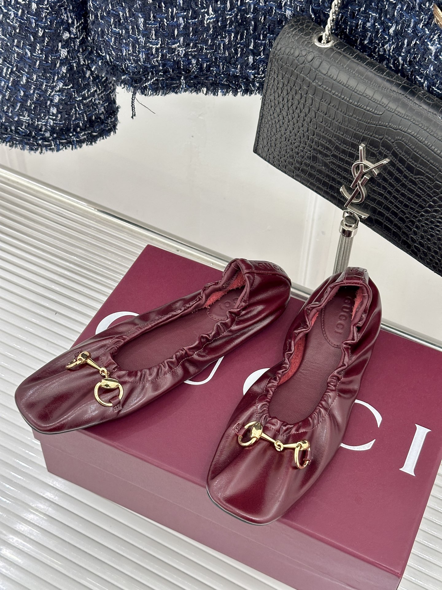 Gucci/古驰26WF新品马衔扣奶奶鞋芭蕾舞鞋将品牌经典底蕴与现代舒适美学甄选顶级小羊皮  质地软糯细