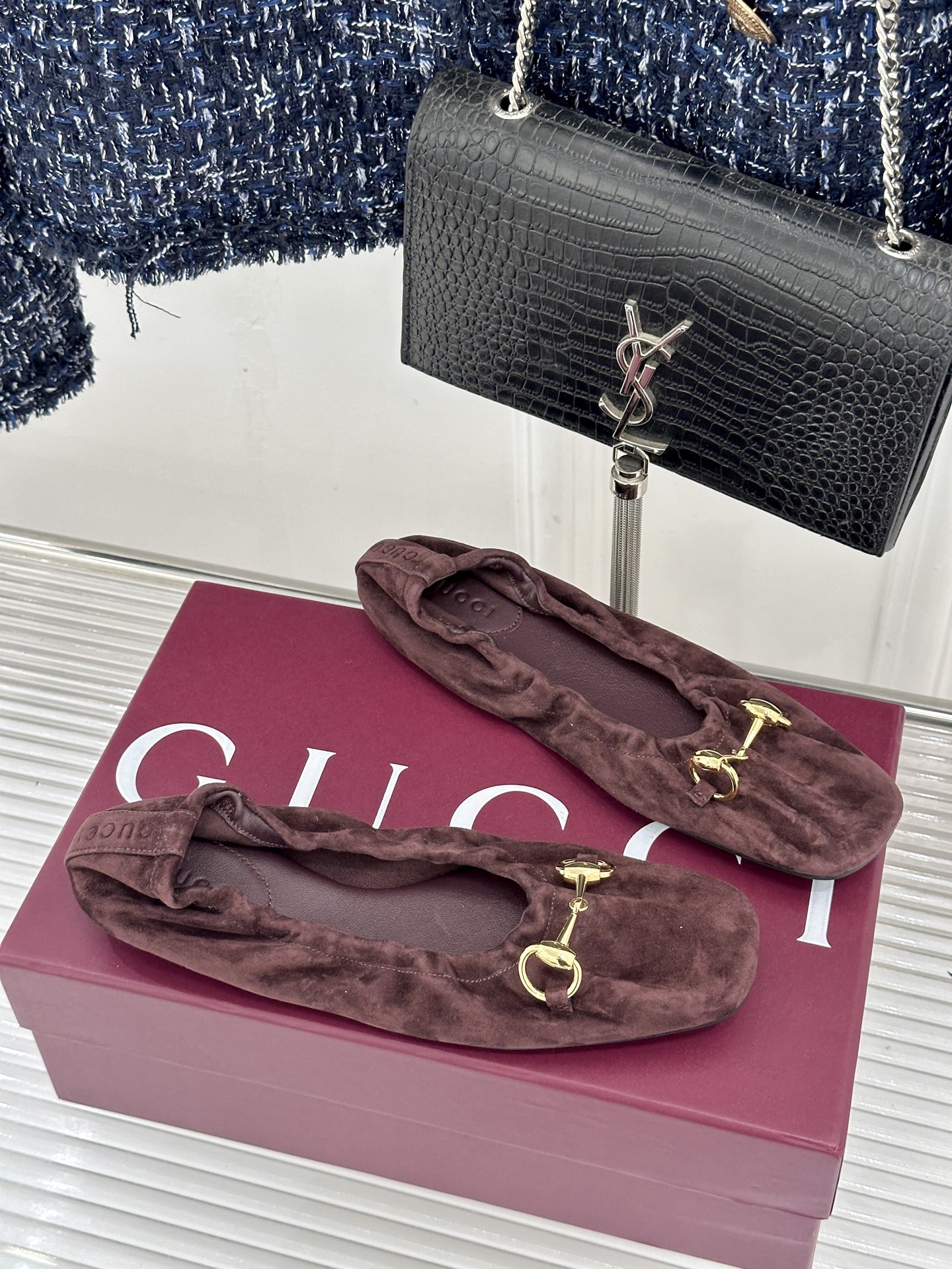 Gucci/古驰26WF新品马衔扣奶奶鞋芭蕾舞鞋将品牌经典底蕴与现代舒适美学甄选顶级小羊皮  质地软糯细