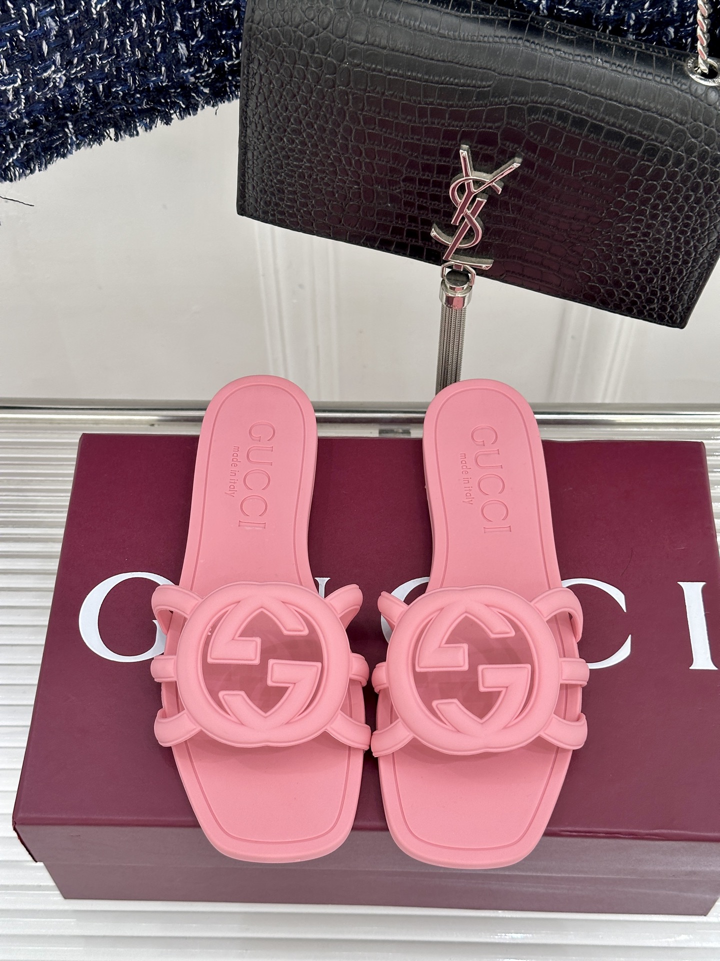 Gucci/古驰26WF新品双G果冻拖鞋续写Lido系列意式海岸风情将70年代典藏符号化作夏日奢适日常 