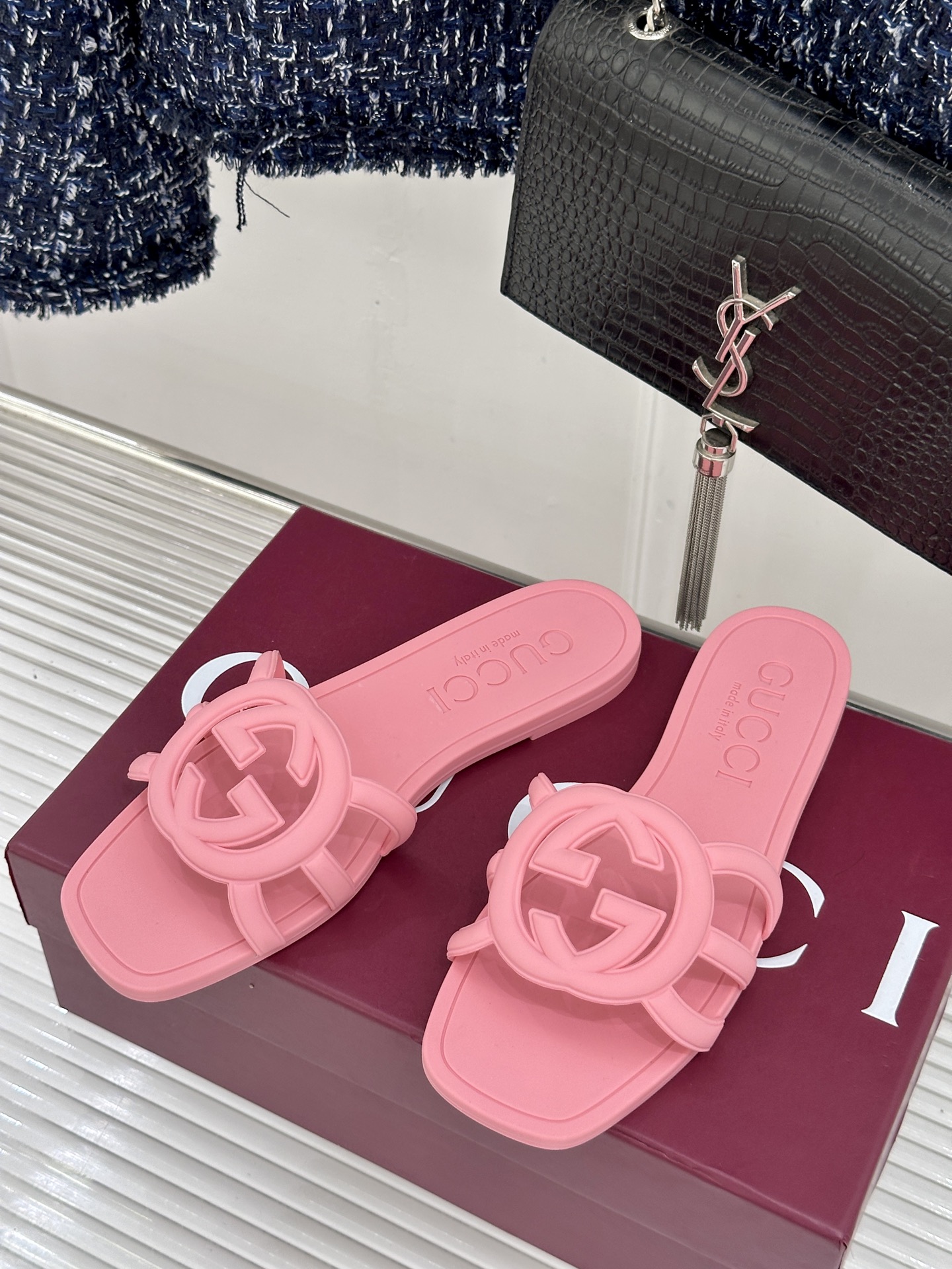 Gucci/古驰26WF新品双G果冻拖鞋续写Lido系列意式海岸风情将70年代典藏符号化作夏日奢适日常 