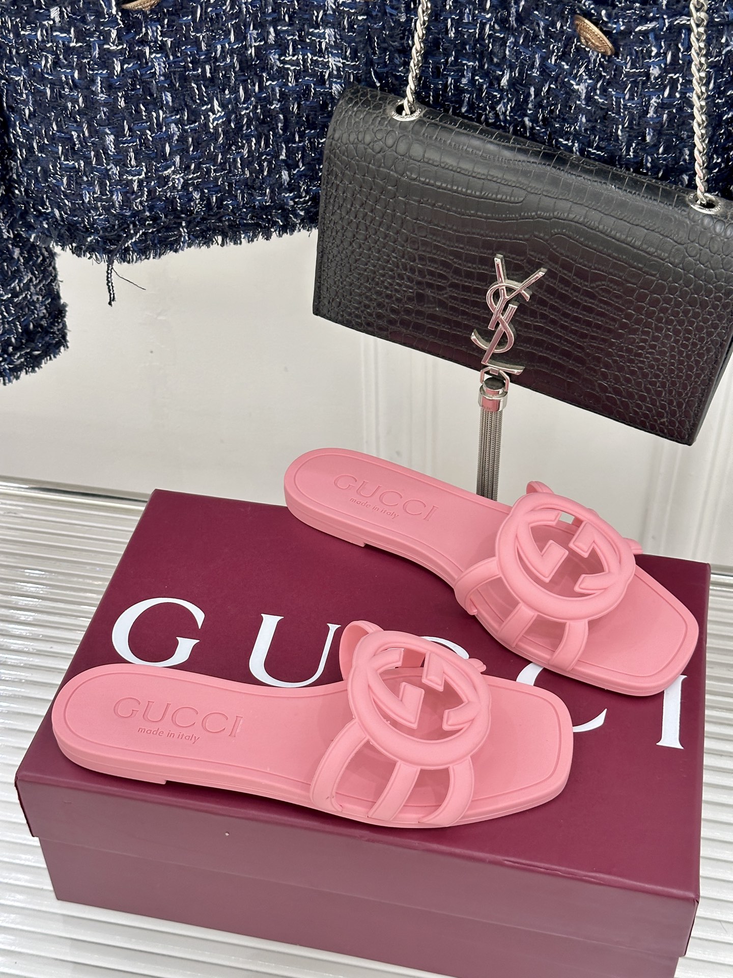 Gucci/古驰26WF新品双G果冻拖鞋续写Lido系列意式海岸风情将70年代典藏符号化作夏日奢适日常 