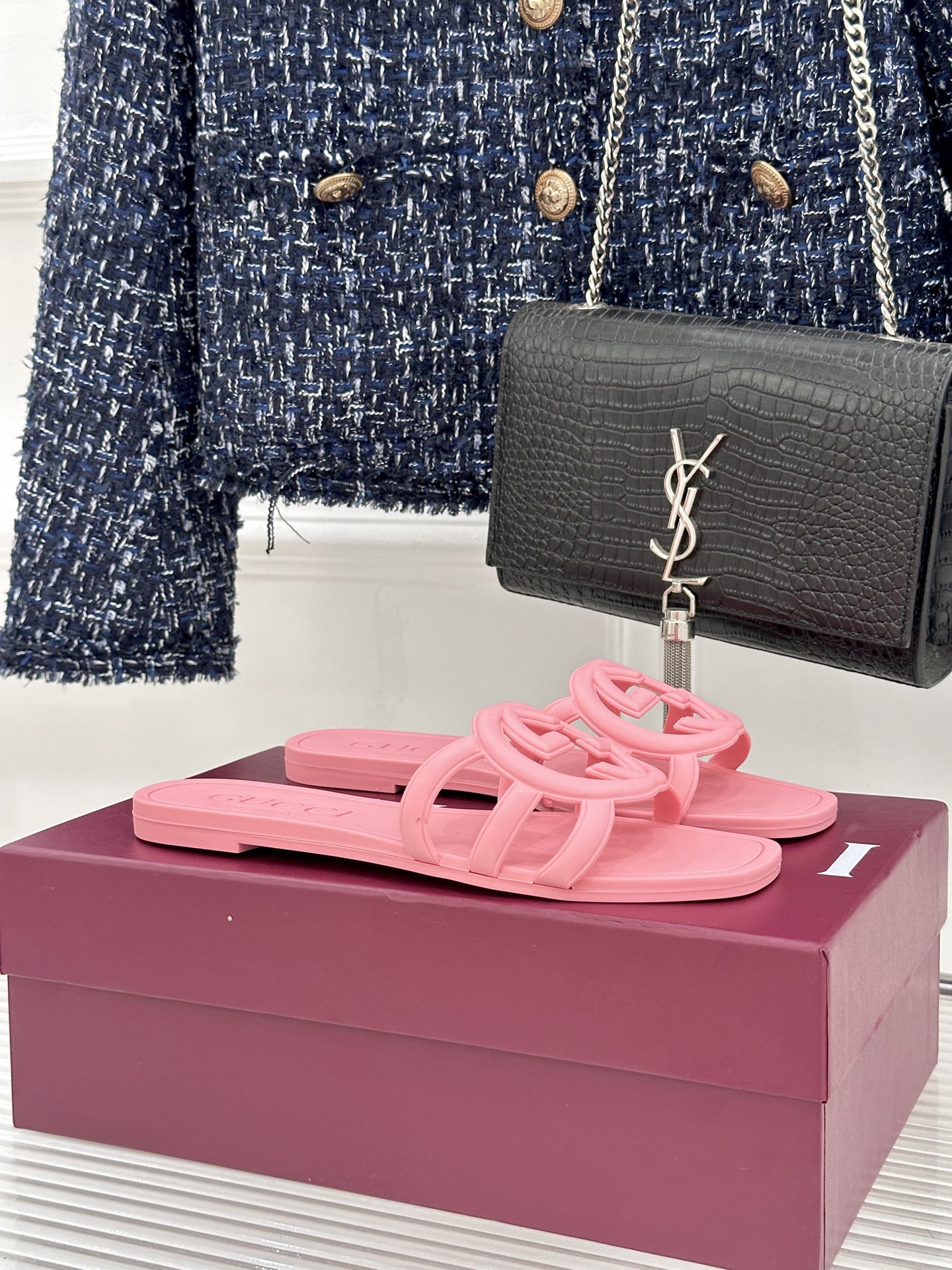 Gucci/古驰26WF新品双G果冻拖鞋续写Lido系列意式海岸风情将70年代典藏符号化作夏日奢适日常 