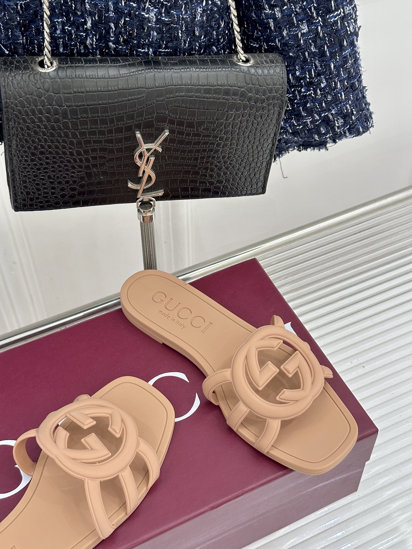 Gucci/古驰26WF新品双G果冻拖鞋续写Lido系列意式海岸风情将70年代典藏符号化作夏日奢适日常 