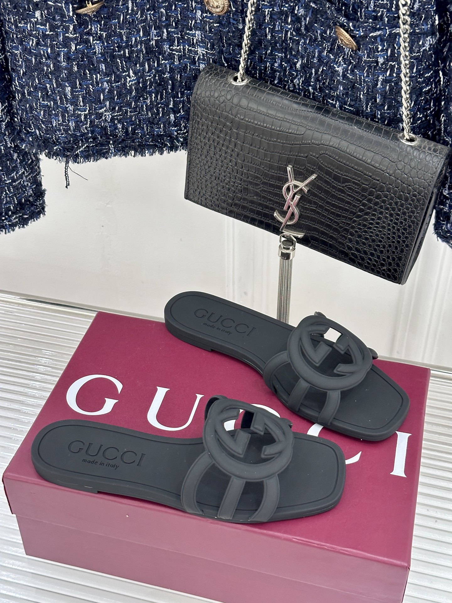 Gucci/古驰26WF新品双G果冻拖鞋续写Lido系列意式海岸风情将70年代典藏符号化作夏日奢适日常 