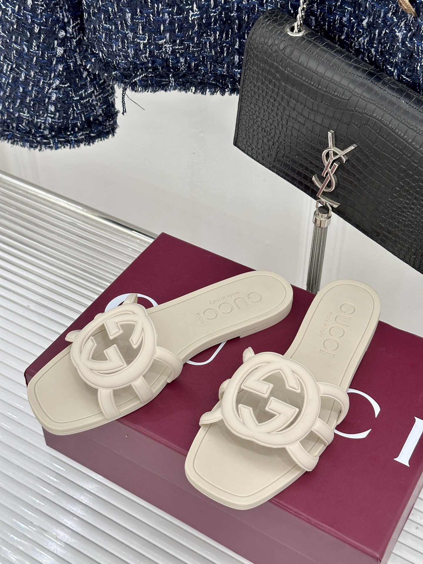 Gucci/古驰26WF新品双G果冻拖鞋续写Lido系列意式海岸风情将70年代典藏符号化作夏日奢适日常 