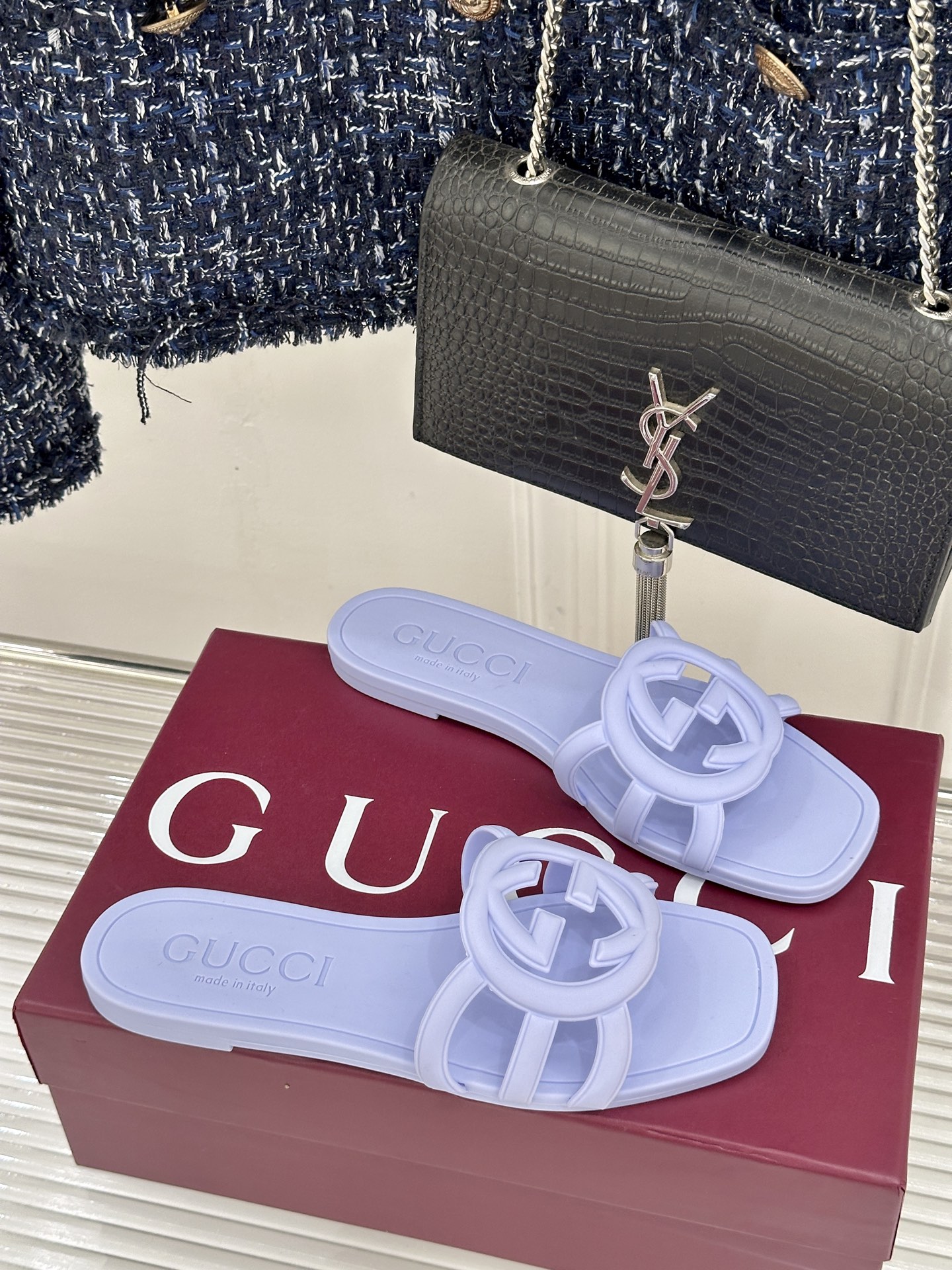 Gucci/古驰26WF新品双G果冻拖鞋续写Lido系列意式海岸风情将70年代典藏符号化作夏日奢适日常 