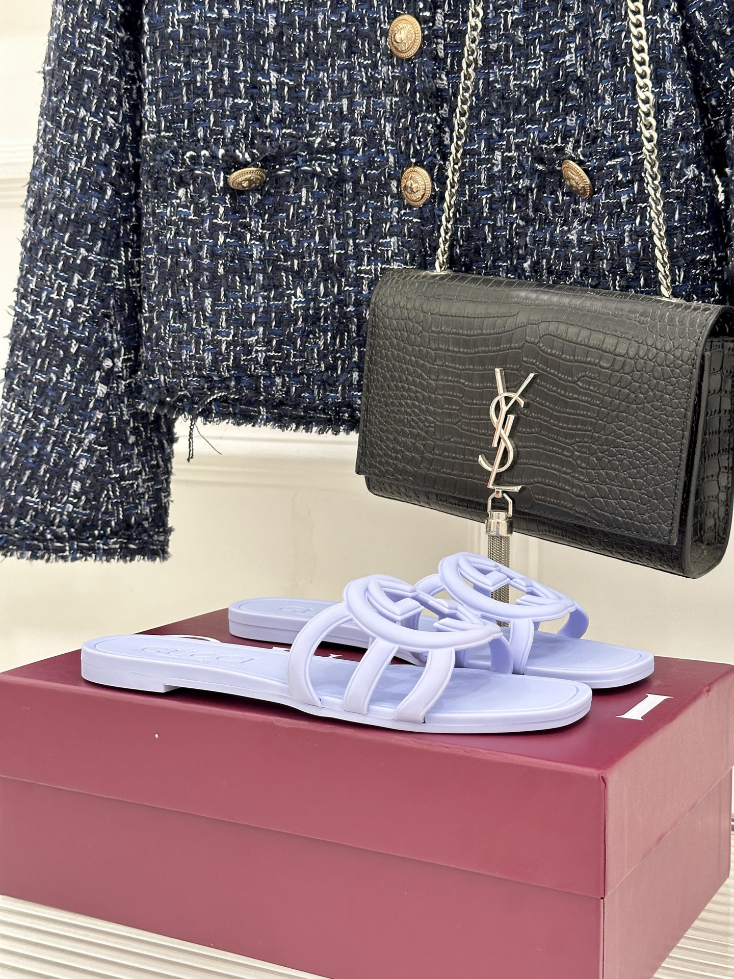 Gucci/古驰26WF新品双G果冻拖鞋续写Lido系列意式海岸风情将70年代典藏符号化作夏日奢适日常 