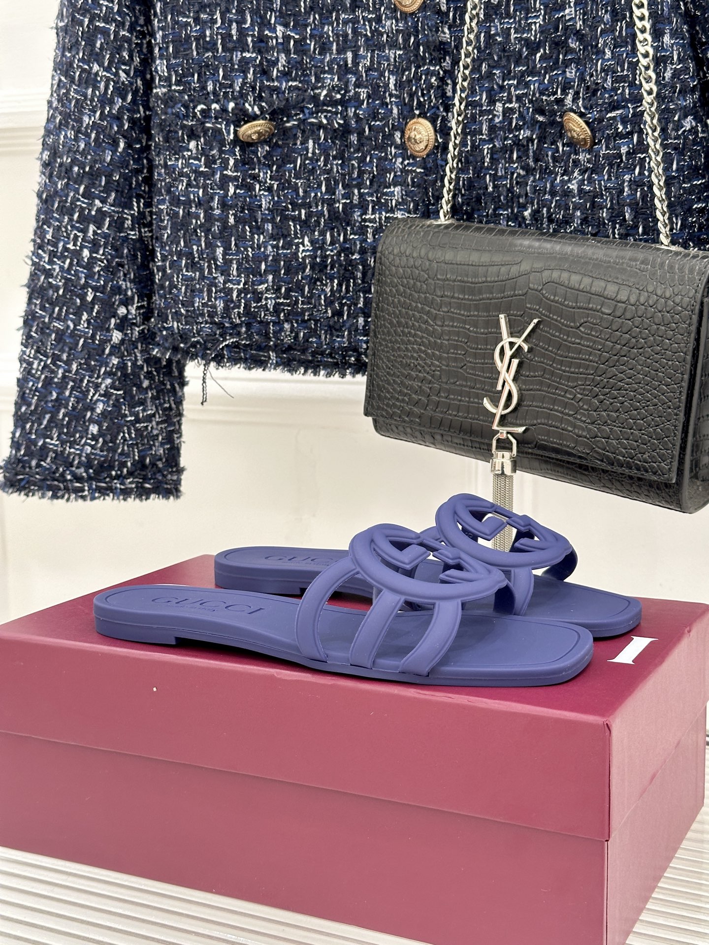 Gucci/古驰26WF新品双G果冻拖鞋续写Lido系列意式海岸风情将70年代典藏符号化作夏日奢适日常 