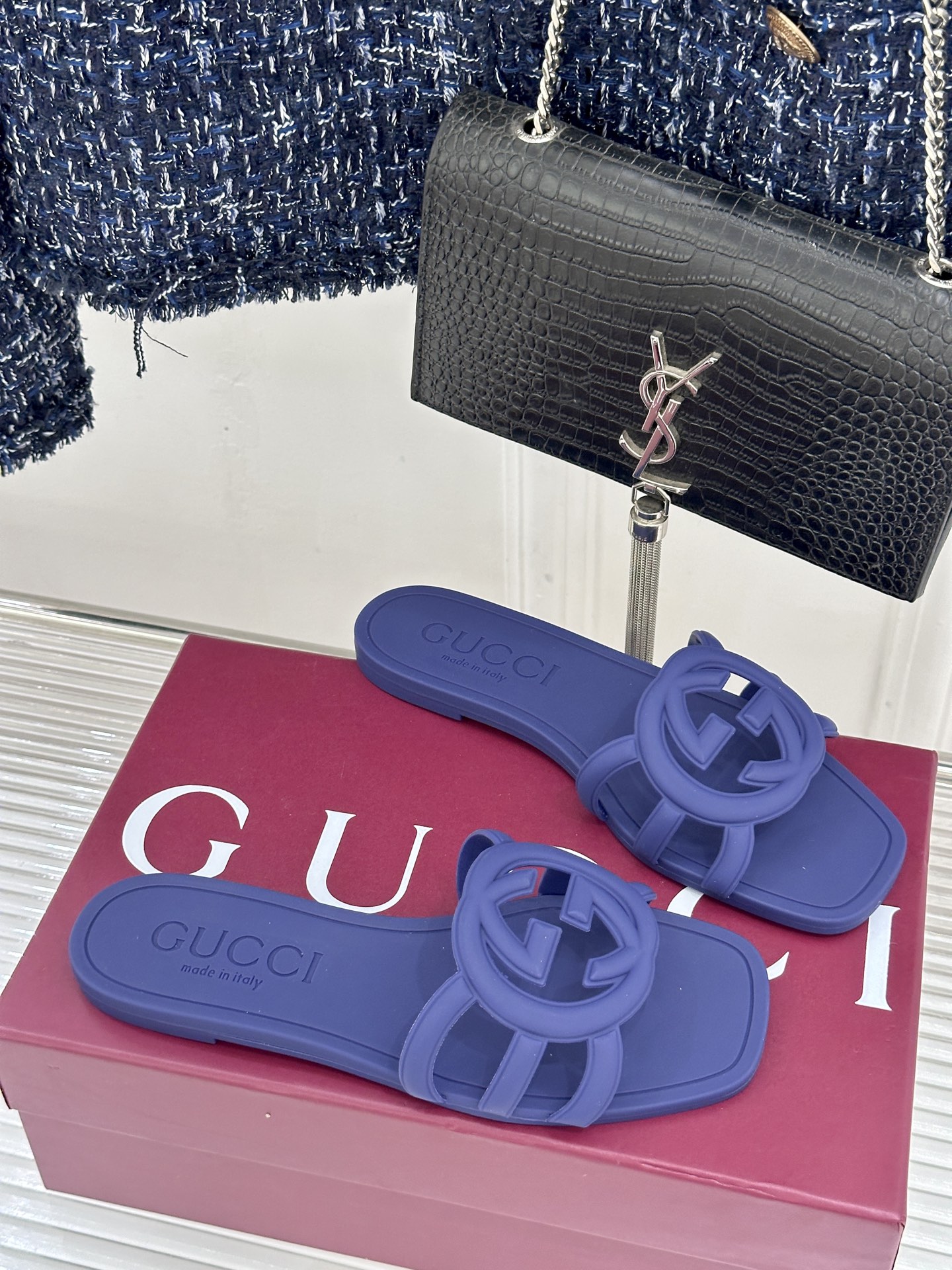 Gucci/古驰26WF新品双G果冻拖鞋续写Lido系列意式海岸风情将70年代典藏符号化作夏日奢适日常 