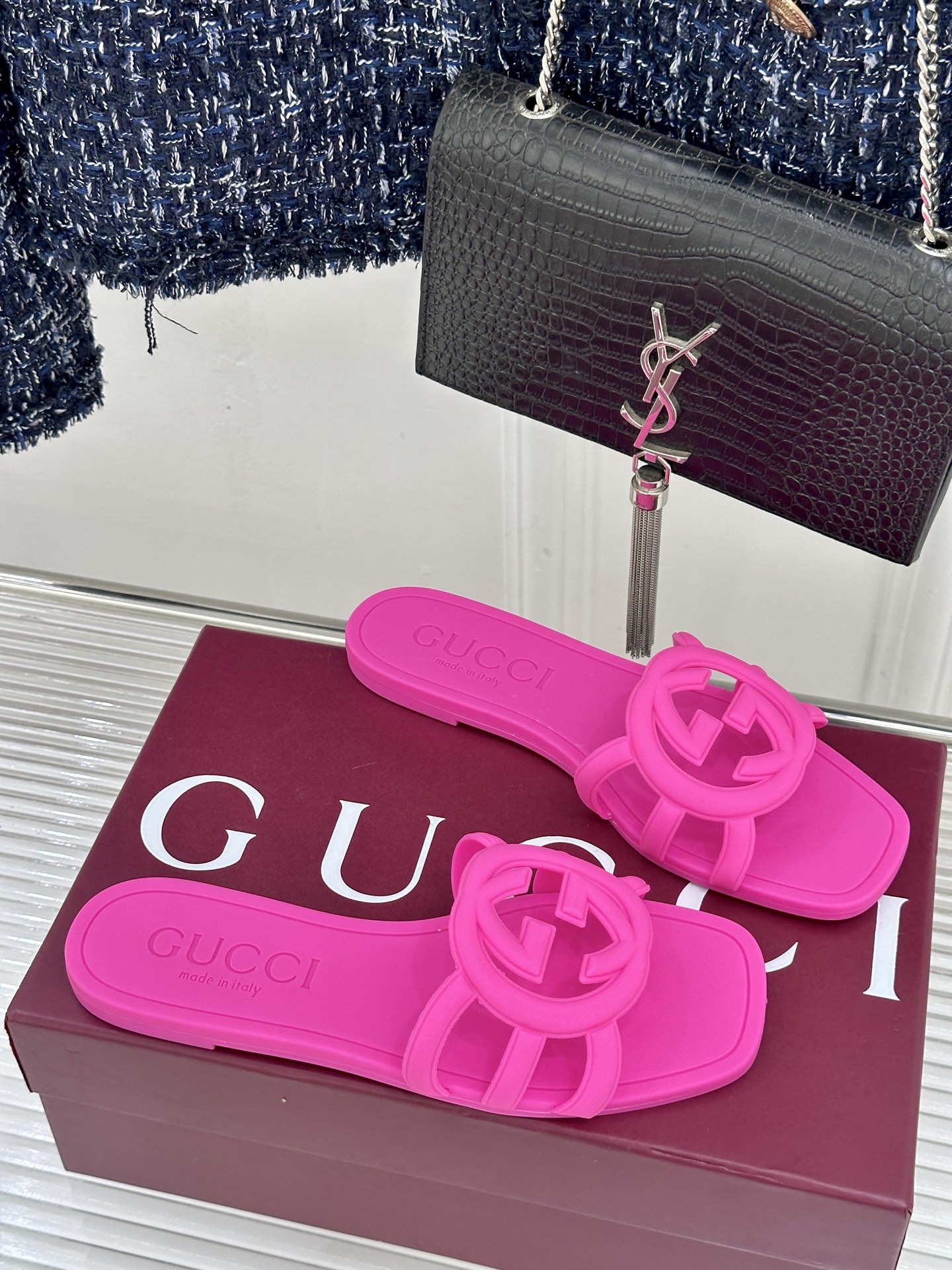 Gucci/古驰26WF新品双G果冻拖鞋续写Lido系列意式海岸风情将70年代典藏符号化作夏日奢适日常 