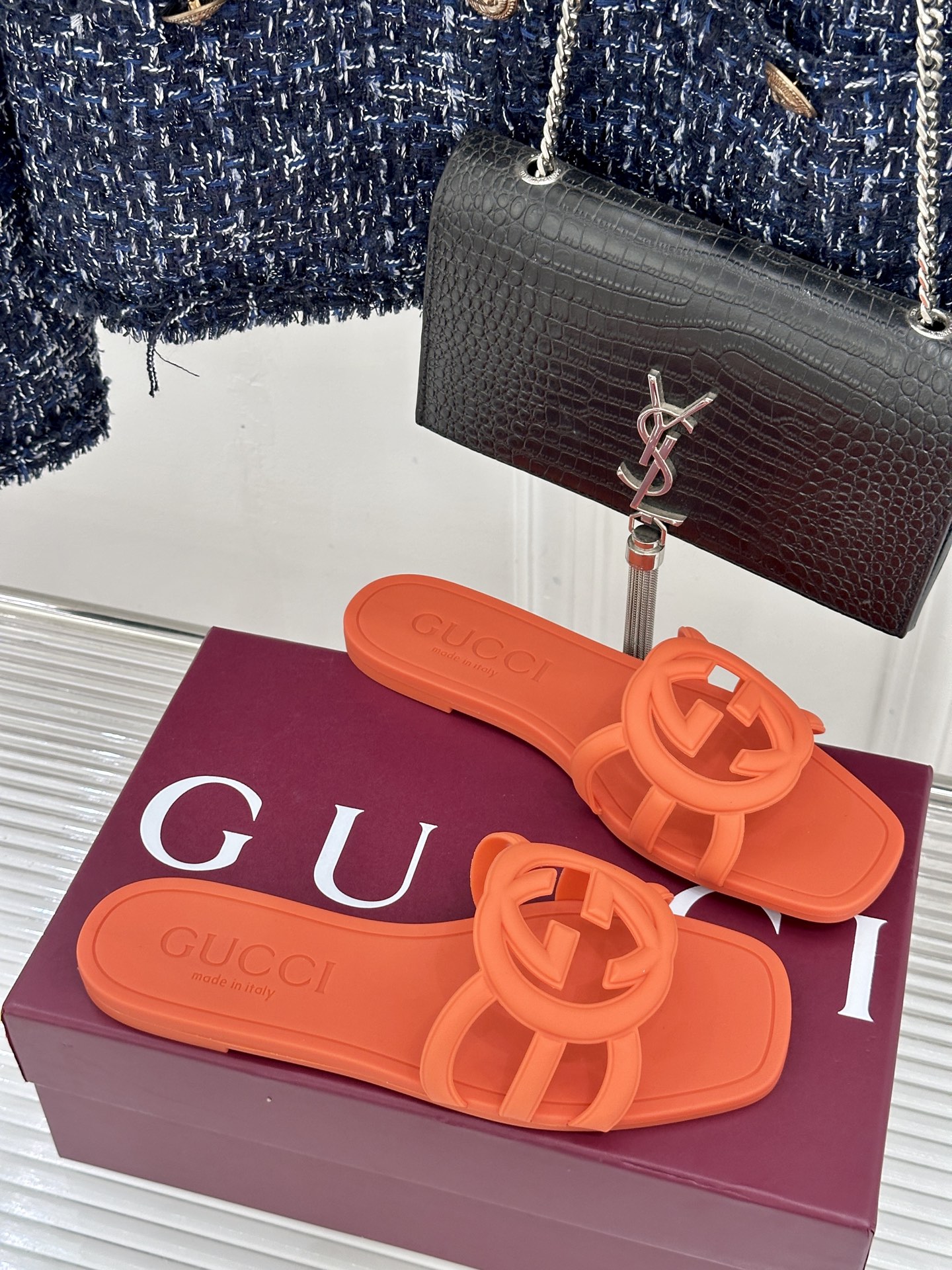 Gucci/古驰26WF新品双G果冻拖鞋续写Lido系列意式海岸风情将70年代典藏符号化作夏日奢适日常 