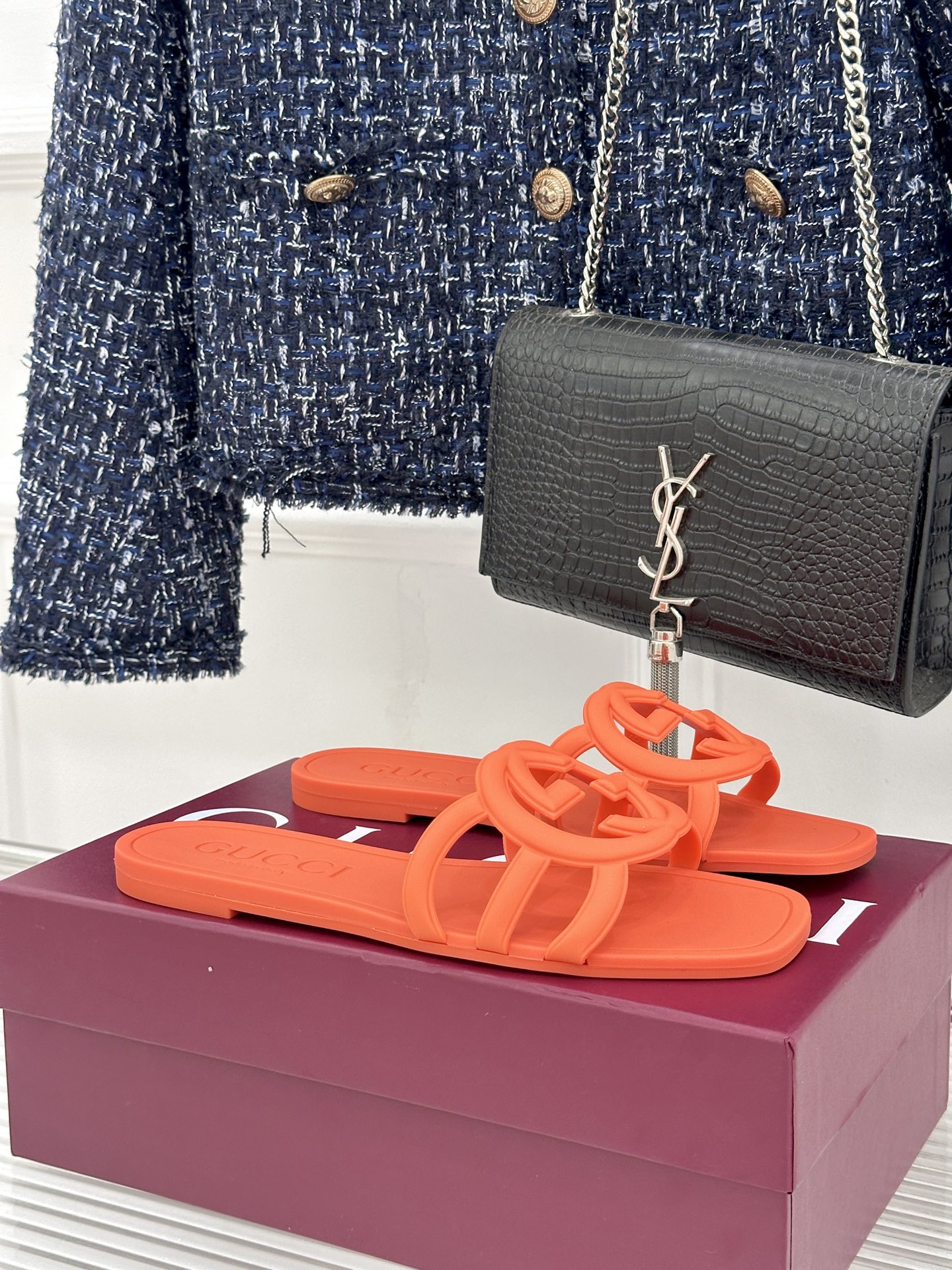 Gucci/古驰26WF新品双G果冻拖鞋续写Lido系列意式海岸风情将70年代典藏符号化作夏日奢适日常 