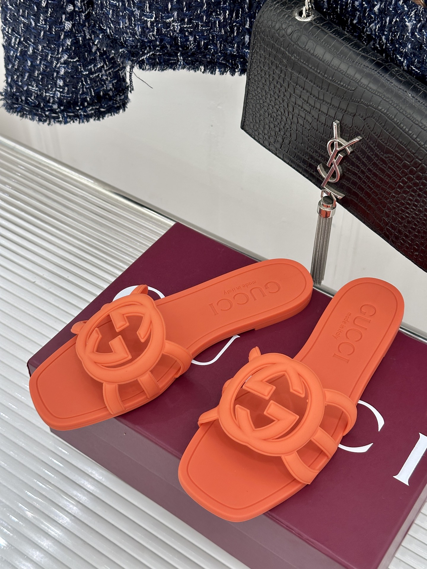 Gucci/古驰26WF新品双G果冻拖鞋续写Lido系列意式海岸风情将70年代典藏符号化作夏日奢适日常 