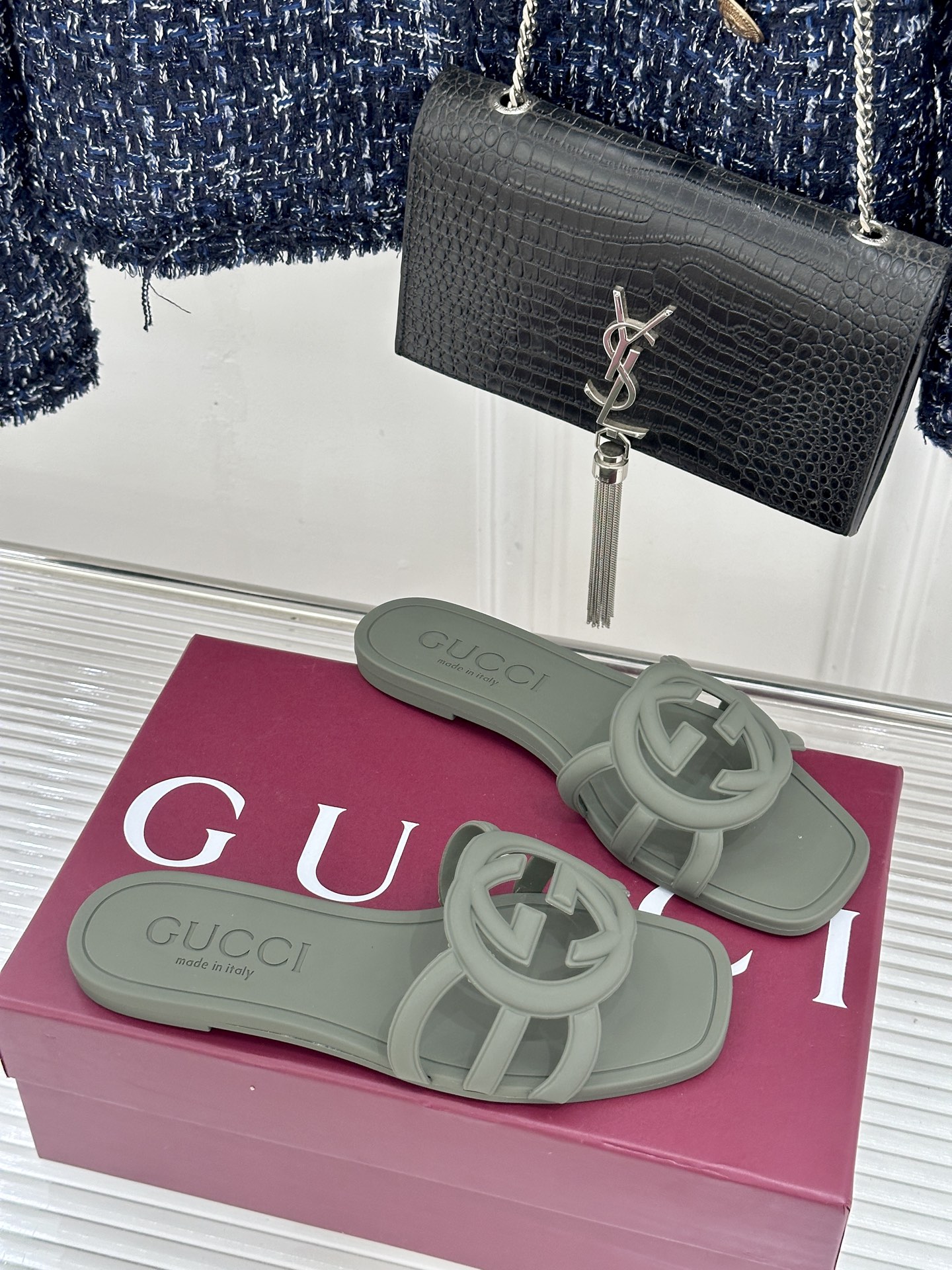 Gucci/古驰26WF新品双G果冻拖鞋续写Lido系列意式海岸风情将70年代典藏符号化作夏日奢适日常 