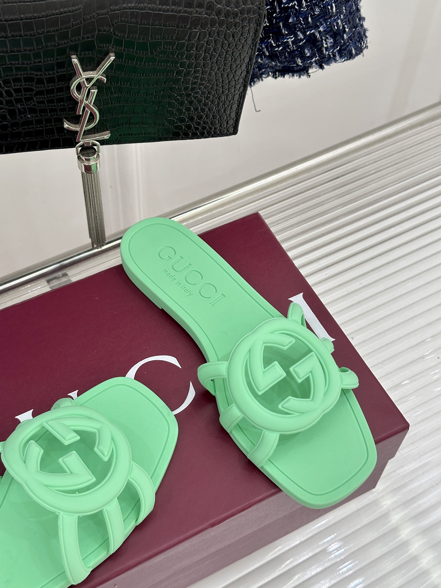 Gucci/古驰26WF新品双G果冻拖鞋续写Lido系列意式海岸风情将70年代典藏符号化作夏日奢适日常 
