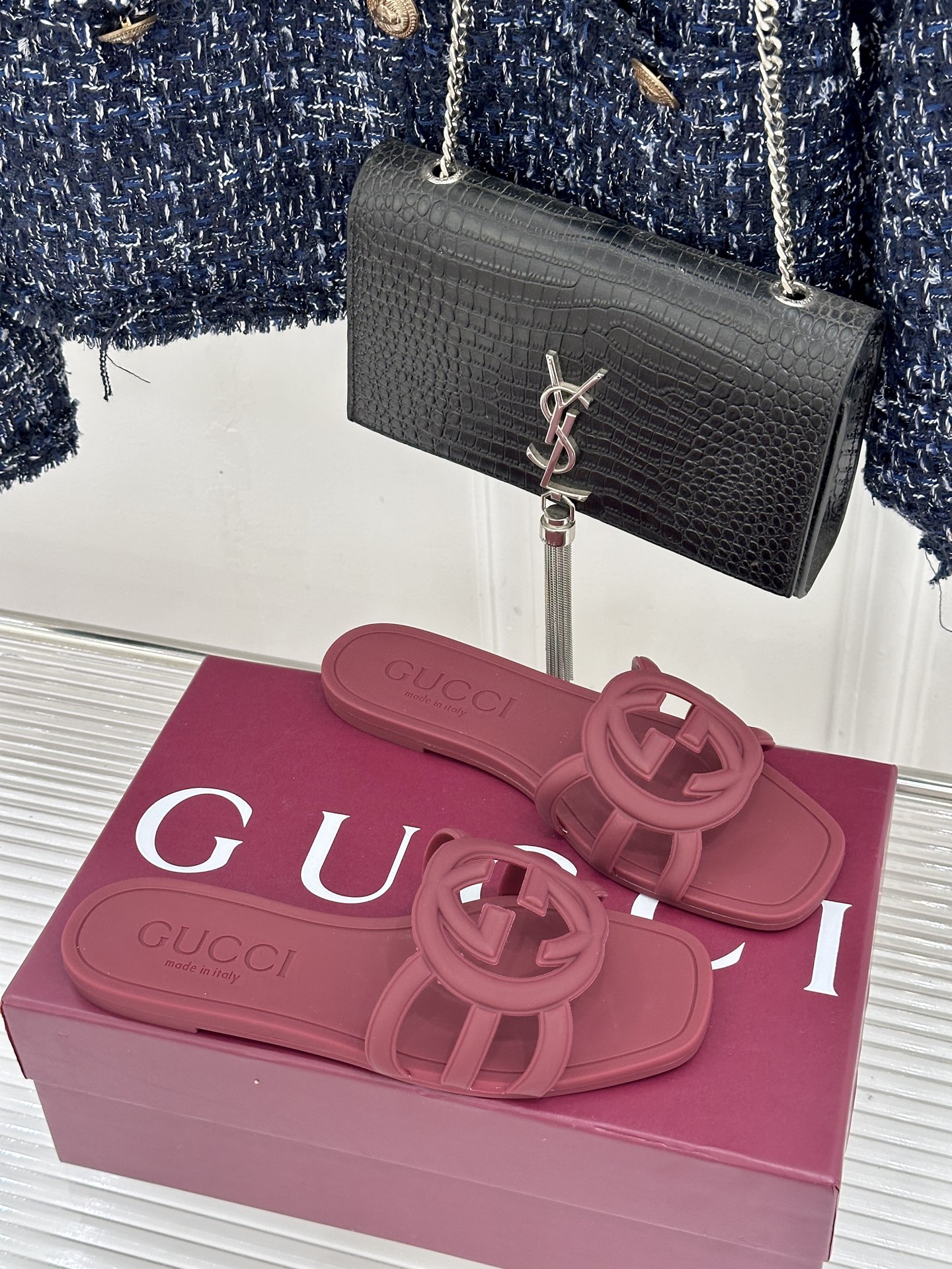 Gucci/古驰26WF新品双G果冻拖鞋续写Lido系列意式海岸风情将70年代典藏符号化作夏日奢适日常 