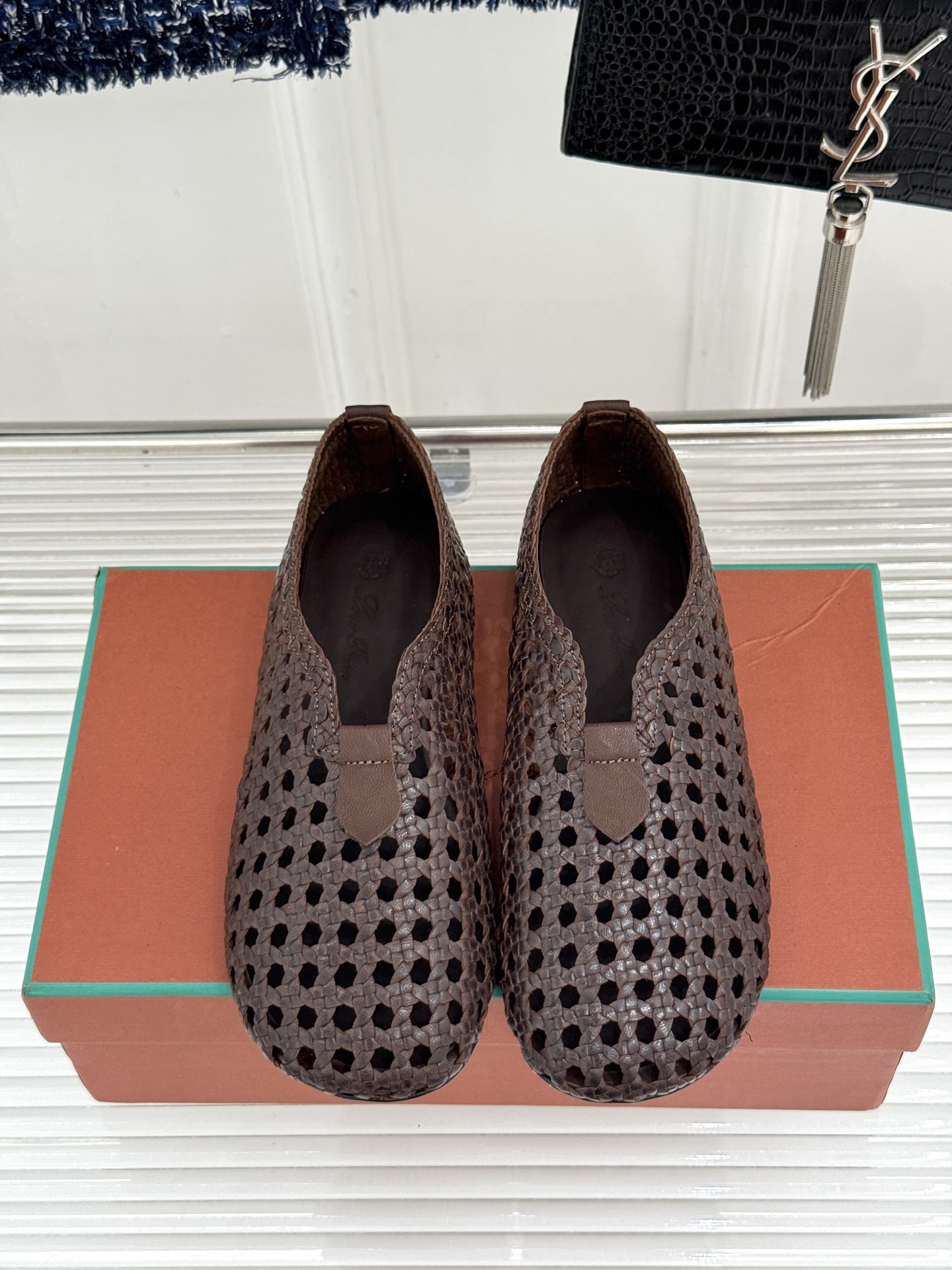 Loro Piana/LP🌾26WF新品编织镂空乐福鞋镂空肌理自带呼吸感意大利匠人手工编织小羊皮如云朵般
