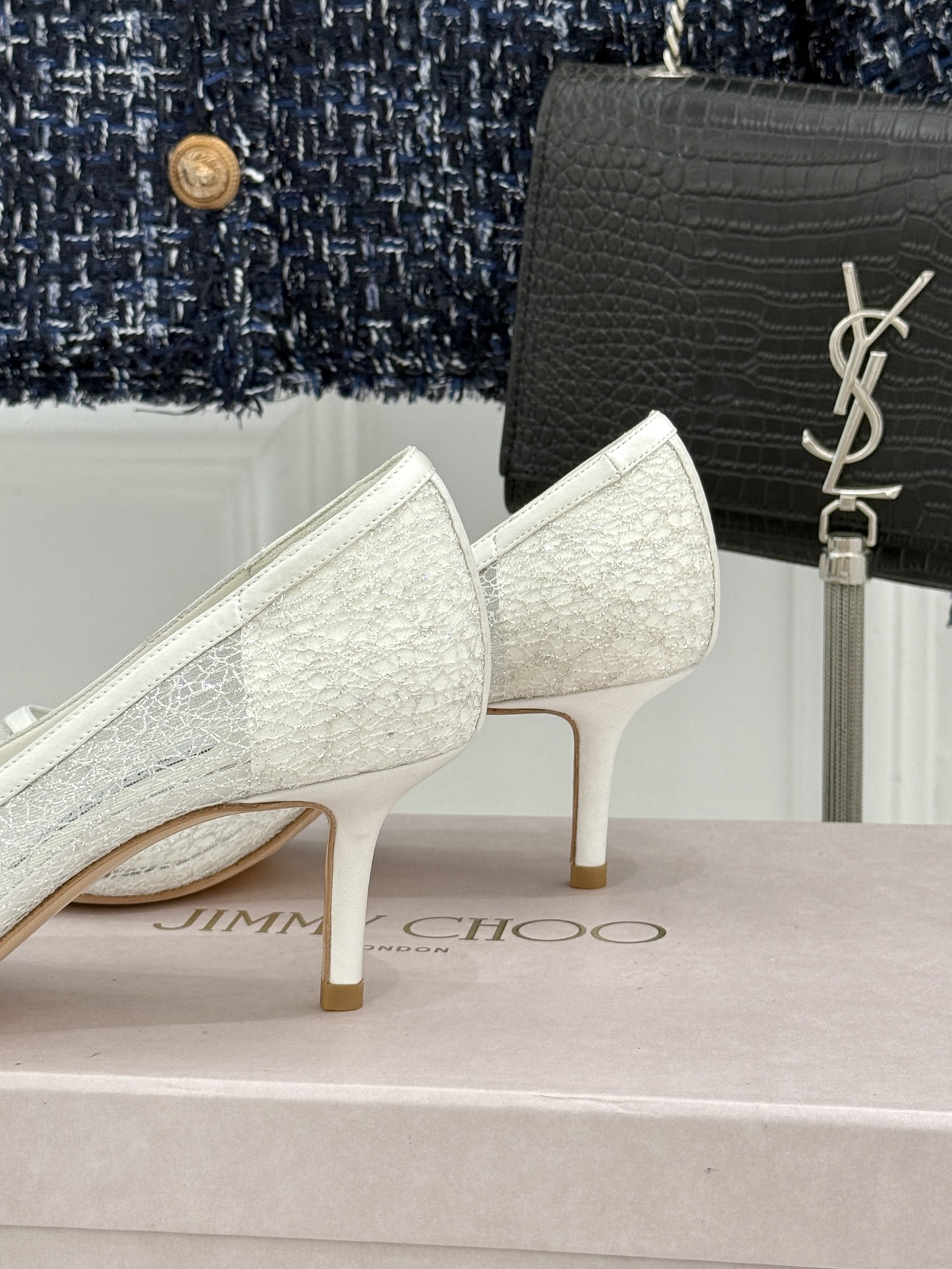 Jimmy Choo/吉米周26WF新品棉花糖尖头高跟鞋软弹鞋垫如踩云端尖头瞬间拉长腿型奶fufu配色温