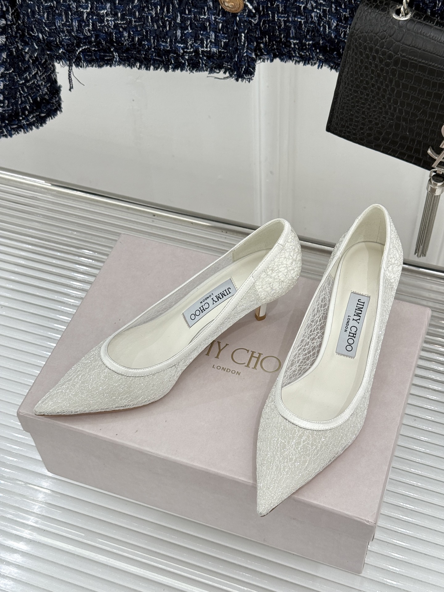 Jimmy Choo/吉米周26WF新品棉花糖尖头高跟鞋软弹鞋垫如踩云端尖头瞬间拉长腿型奶fufu配色温