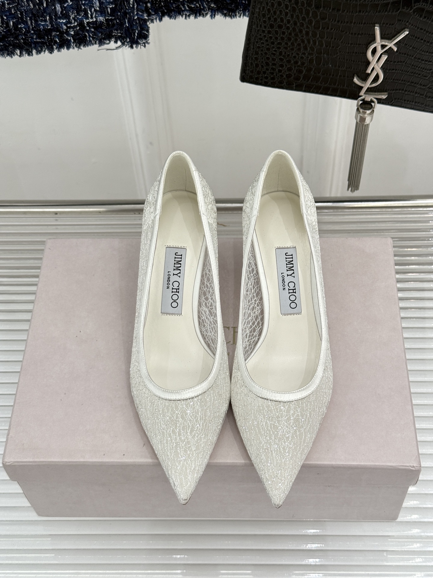 Jimmy Choo/吉米周26WF新品棉花糖尖头高跟鞋软弹鞋垫如踩云端尖头瞬间拉长腿型奶fufu配色温