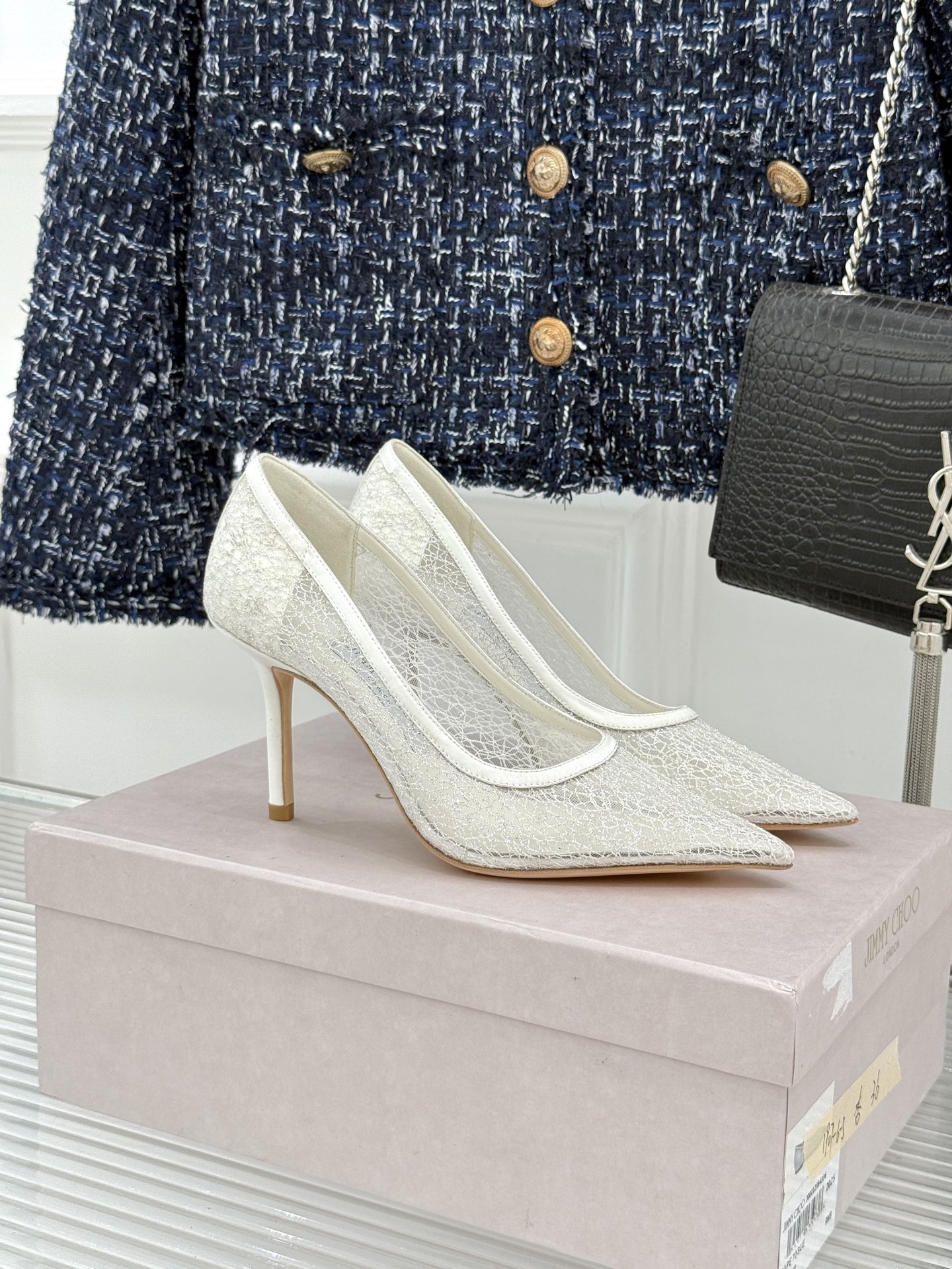 Jimmy Choo/吉米周26WF新品棉花糖尖头高跟鞋软弹鞋垫如踩云端尖头瞬间拉长腿型奶fufu配色温
