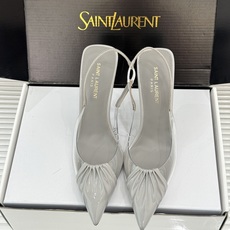 (原版飞机+10)Saint Laurent /圣罗兰YSL26WF新品胶片褶皱尖头后空高跟凉鞋冷艳御姐 (原版飞机+10)Saint Laurent /圣罗兰YSL26WF新品胶片褶皱尖头后空高跟凉鞋冷艳御姐