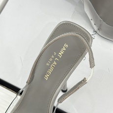 (原版飞机+10)Saint Laurent /圣罗兰YSL26WF新品胶片褶皱尖头后空高跟凉鞋冷艳御姐 (原版飞机+10)Saint Laurent /圣罗兰YSL26WF新品胶片褶皱尖头后空高跟凉鞋冷艳御姐
