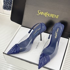 (原版飞机+10)Saint Laurent /圣罗兰YSL26WF新品胶片褶皱尖头后空高跟凉鞋冷艳御姐 (原版飞机+10)Saint Laurent /圣罗兰YSL26WF新品胶片褶皱尖头后空高跟凉鞋冷艳御姐