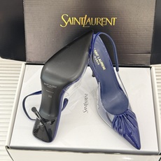 (原版飞机+10)Saint Laurent /圣罗兰YSL26WF新品胶片褶皱尖头后空高跟凉鞋冷艳御姐 (原版飞机+10)Saint Laurent /圣罗兰YSL26WF新品胶片褶皱尖头后空高跟凉鞋冷艳御姐