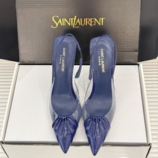 (原版飞机+10)Saint Laurent /圣罗兰YSL26WF新品胶片褶皱尖头后空高跟凉鞋冷艳御姐 (原版飞机+10)Saint Laurent /圣罗兰YSL26WF新品胶片褶皱尖头后空高跟凉鞋冷艳御姐