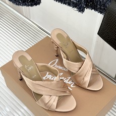 ChristinLouboutin/CL26WF新品彩色真丝交叉带高跟拖鞋彩色真丝泛着珍珠光泽交叉带缠绕 ChristinLouboutin/CL26WF新品彩色真丝交叉带高跟拖鞋彩色真丝泛着珍珠光泽交叉带缠绕