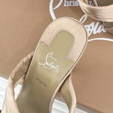 ChristinLouboutin/CL26WF新品彩色真丝交叉带高跟拖鞋彩色真丝泛着珍珠光泽交叉带缠绕 ChristinLouboutin/CL26WF新品彩色真丝交叉带高跟拖鞋彩色真丝泛着珍珠光泽交叉带缠绕