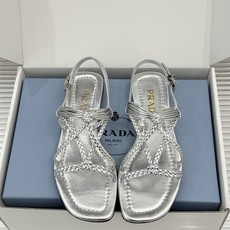 (原版飞机盒+10)Prada/普拉达26WF新品复古编织平底凉鞋手工编织重绎复古美学进口拉菲草织就肌理 (原版飞机盒+10)Prada/普拉达26WF新品复古编织平底凉鞋手工编织重绎复古美学进口拉菲草织就肌理