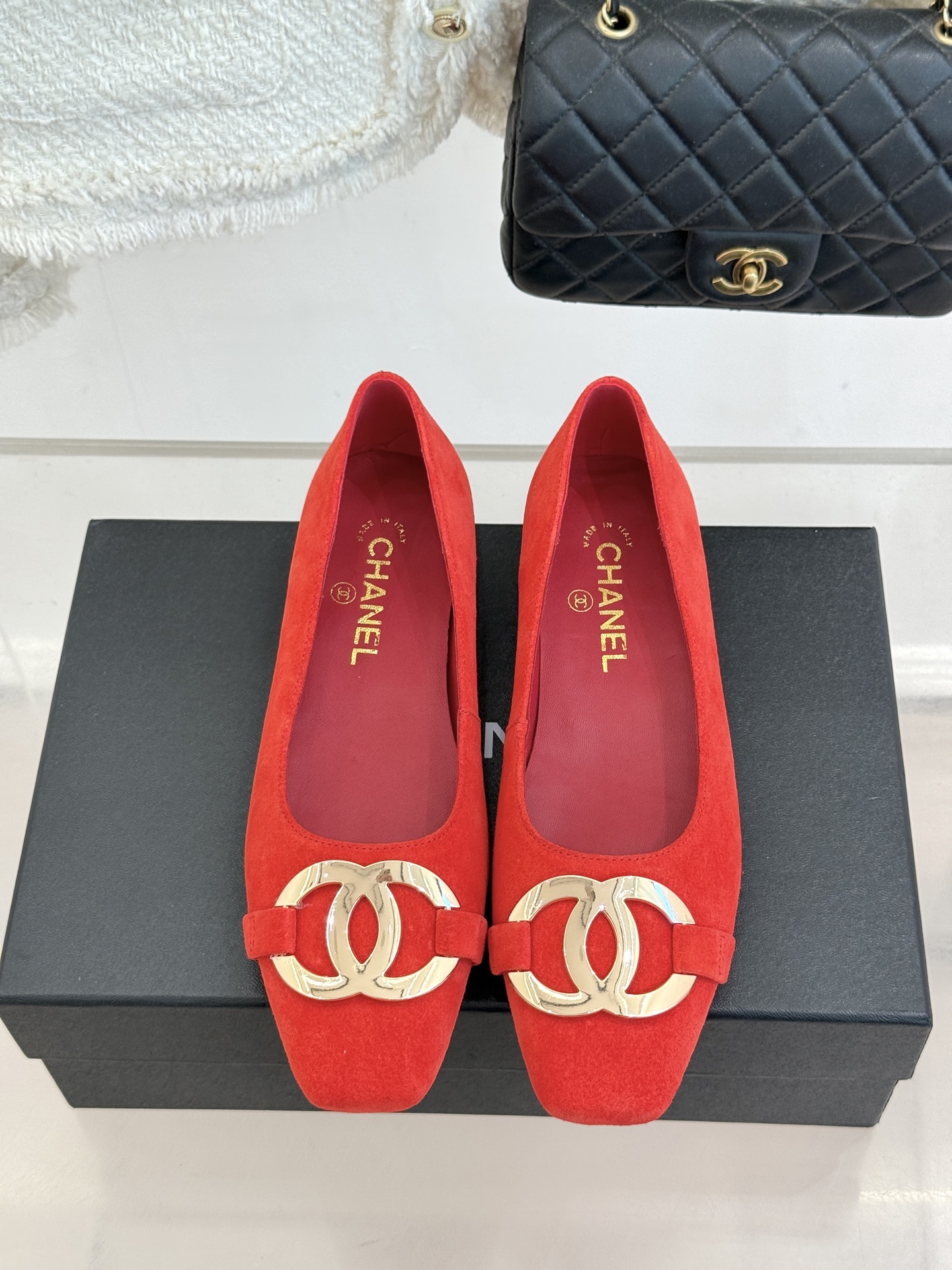 CHANE*|小香26M新品走秀金属大双C扣方头平底单鞋Chanel 走秀金属大双C单鞋小香系列走秀王炸 CHANE*|小香26M新品走秀金属大双C扣方头平底单鞋Chanel 走秀金属大双C单鞋小香系列走秀王炸