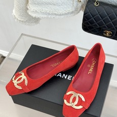 CHANE*|小香26M新品走秀金属大双C扣方头平底单鞋Chanel 走秀金属大双C单鞋小香系列走秀王炸 CHANE*|小香26M新品走秀金属大双C扣方头平底单鞋Chanel 走秀金属大双C单鞋小香系列走秀王炸